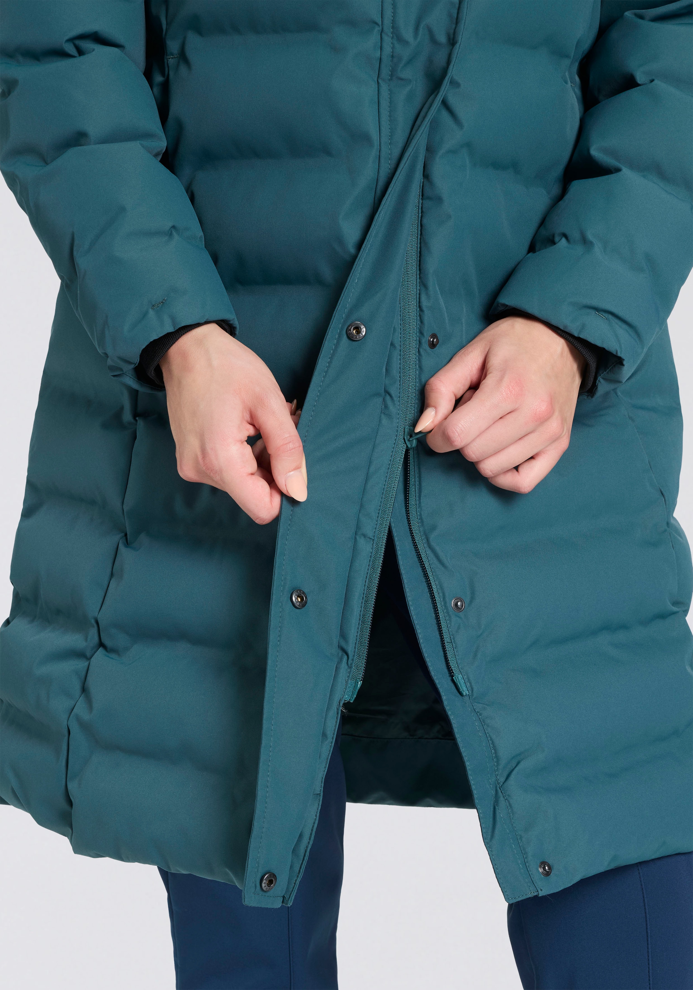 CMP Wintermantel »WOMAN COAT FIX HOOD« wärmend, winddicht, wasserabweisend, mit Kapuze, aus Polyester