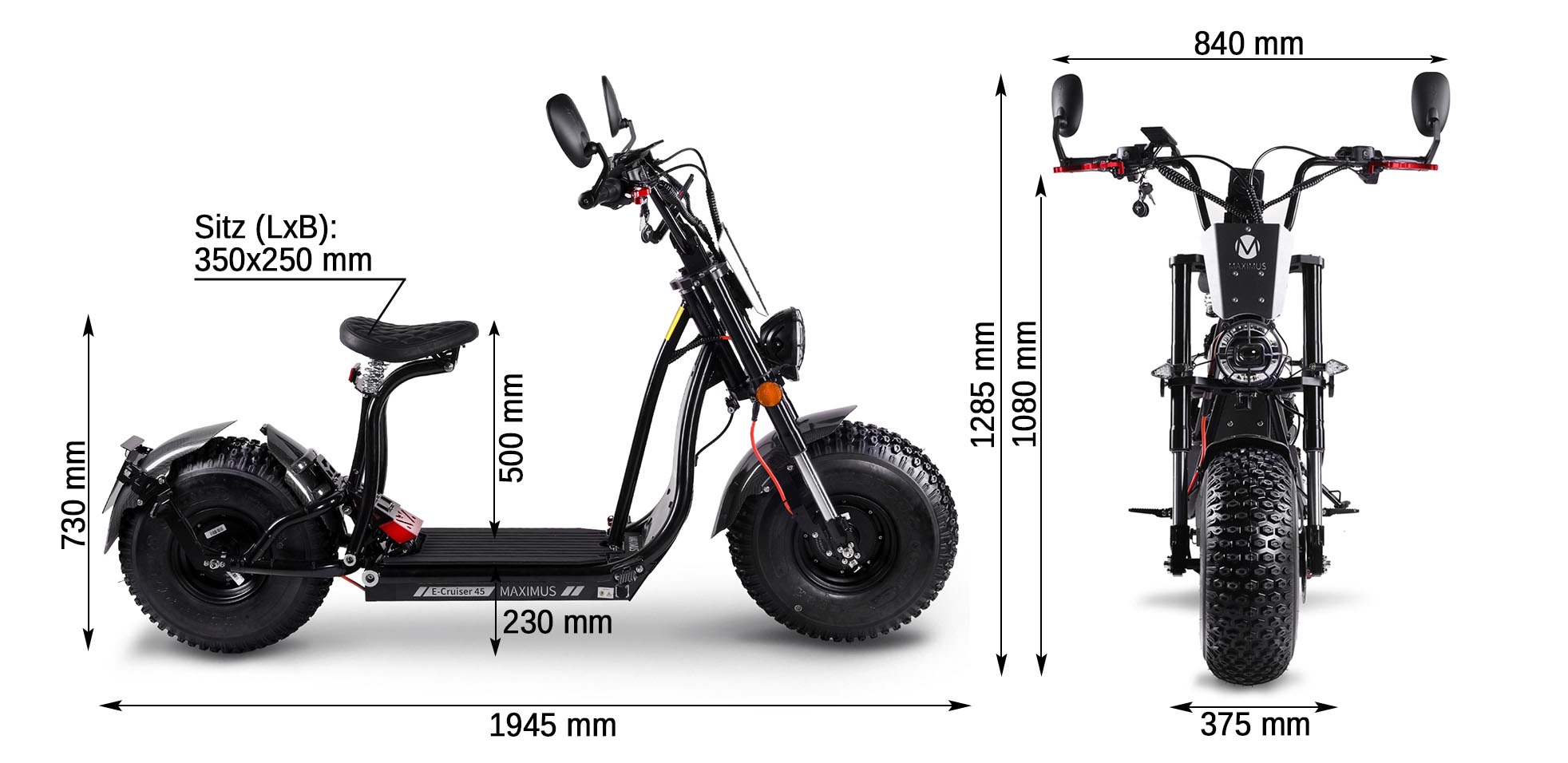 Rolektro E-Motorroller »Rolektro, Maximus E-Cruiser 45«