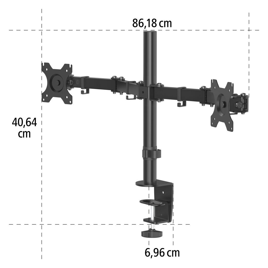 Hama Monitor-Halterung »Bildschirmhalterung, 2 Monitore, 13"-32" Doppelarm«, bis 81 cm Zoll