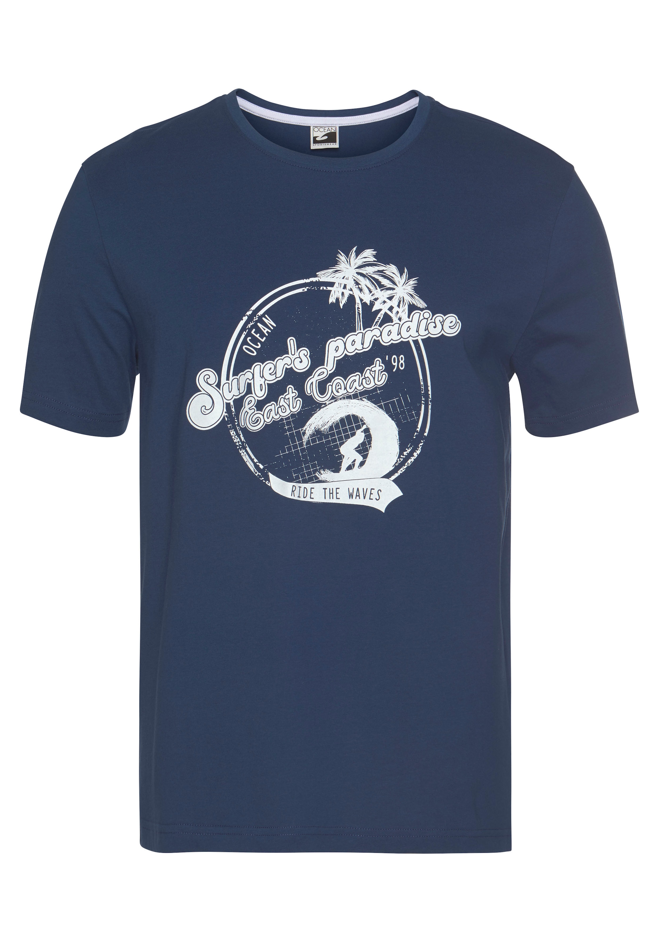 Ocean Sportswear T-Shirt, (2er-Pack), kurzärmelig, schmal geschnitten, mit Print, Rundhalsausschnitt