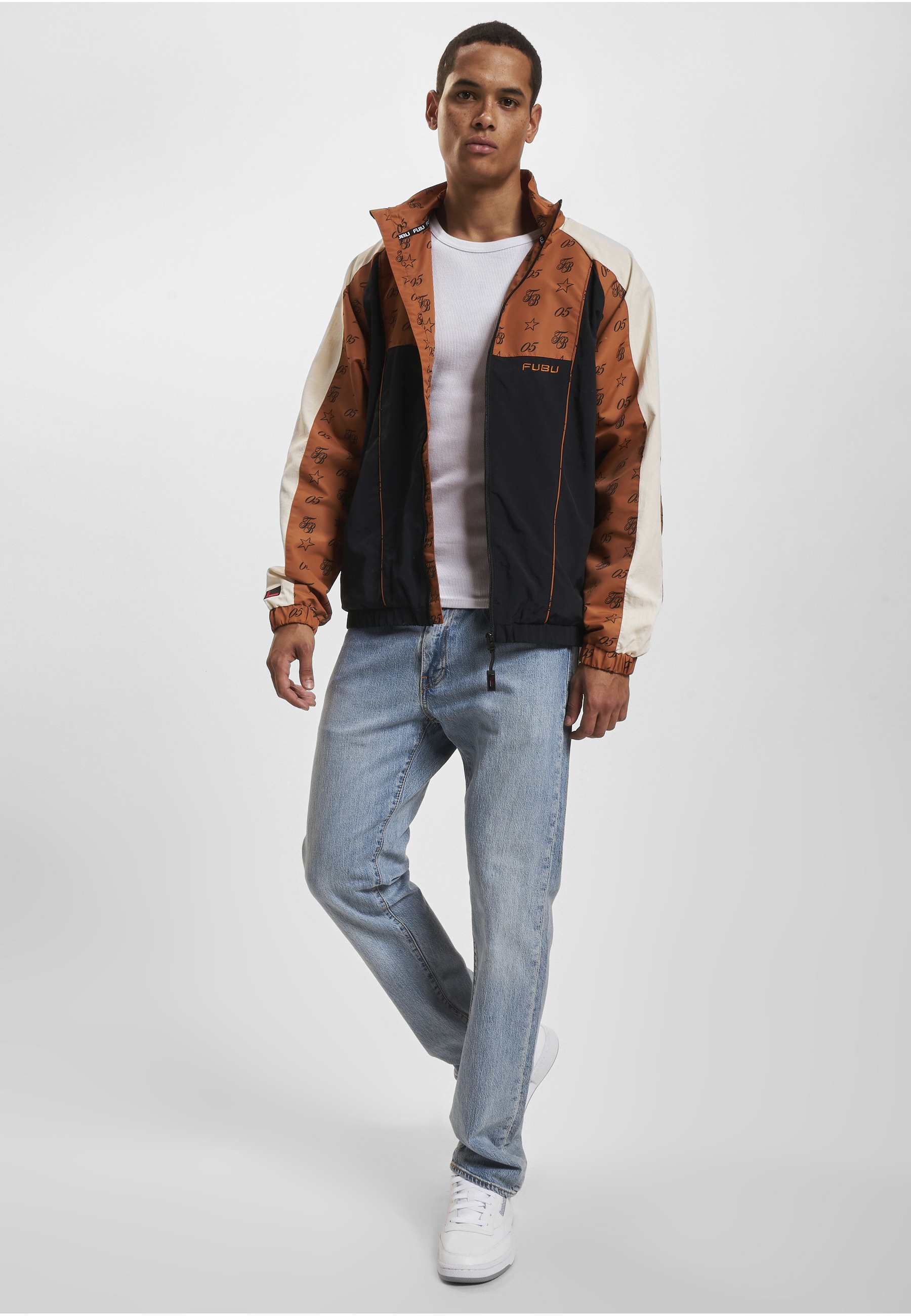 Fubu Trainingsjacke »Fubu Herren FM234-013-2 FUBU FB Initials Aop Block Track Jacket« 1 Stk. tlg. ohne Kapuze