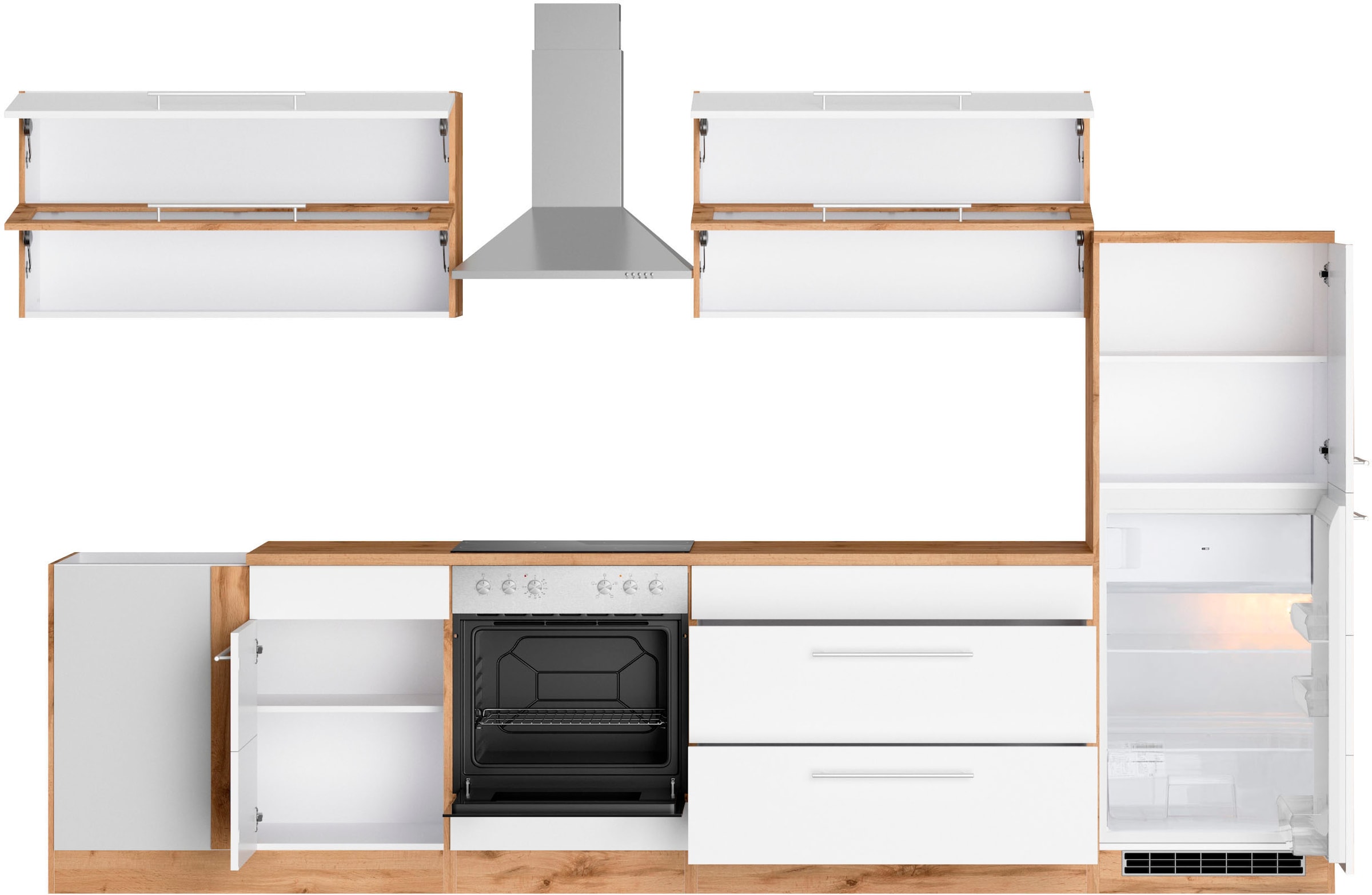 KOCHSTATION Winkelküche »KS-Wien« Stellbreite 220 x 330 cm, wahlweise mit E-Geräten