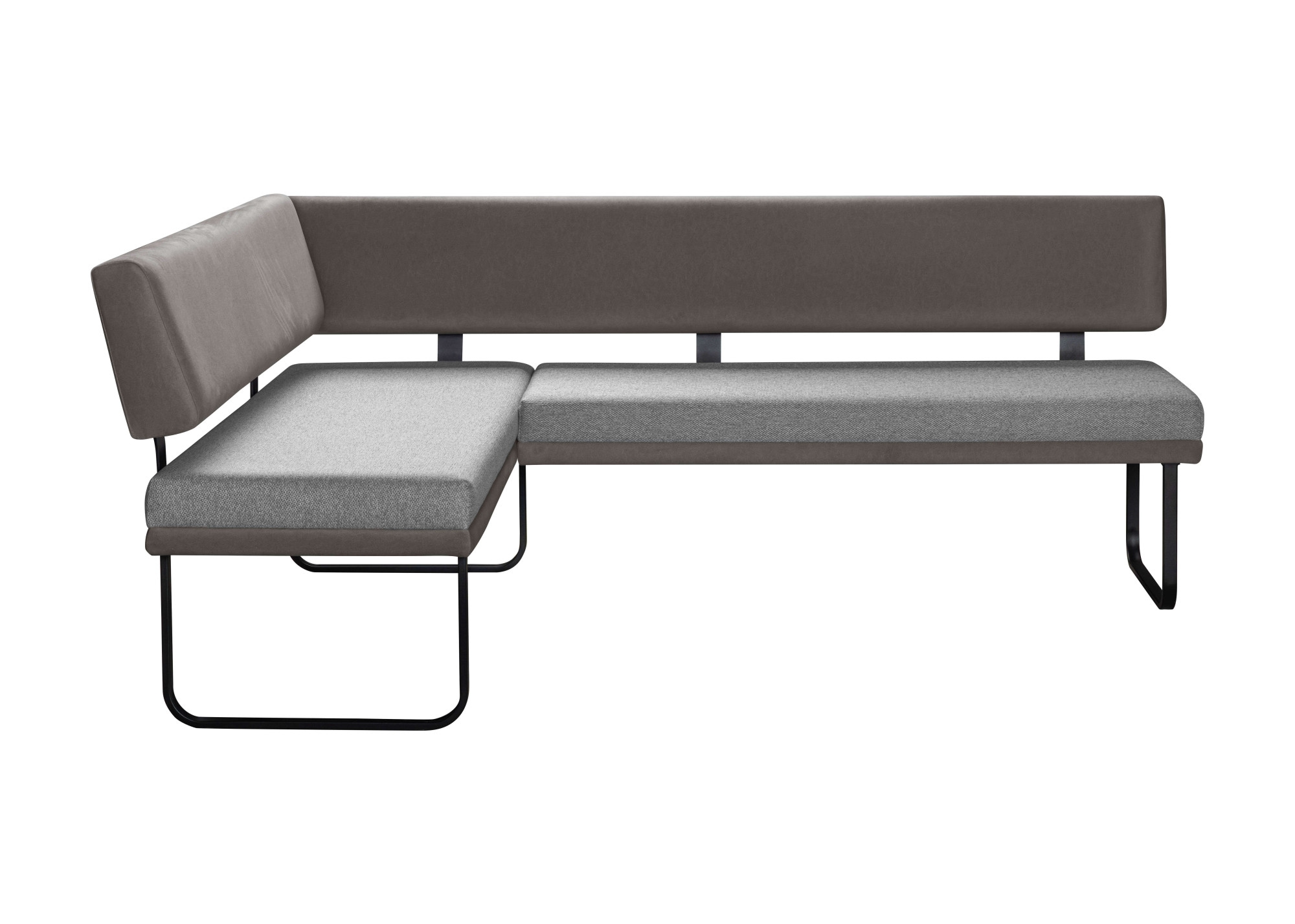 OTTO home Eckbankgruppe »Gabi Essecke, Sitzgruppe, Eckbankgruppe, Küchenbankgruppe« Set, 4tlg, 4 tlg. tlg. Gestell aus matt-schwarzem Flachmetall, stabil, 2-Stoff-Design