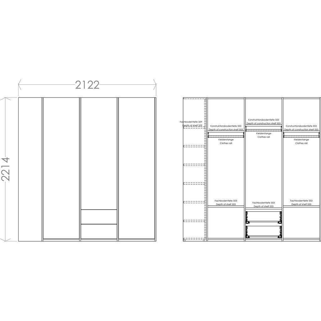 Müller SMALL LIVING Kleiderschrank »Modular Plus Variante 3«