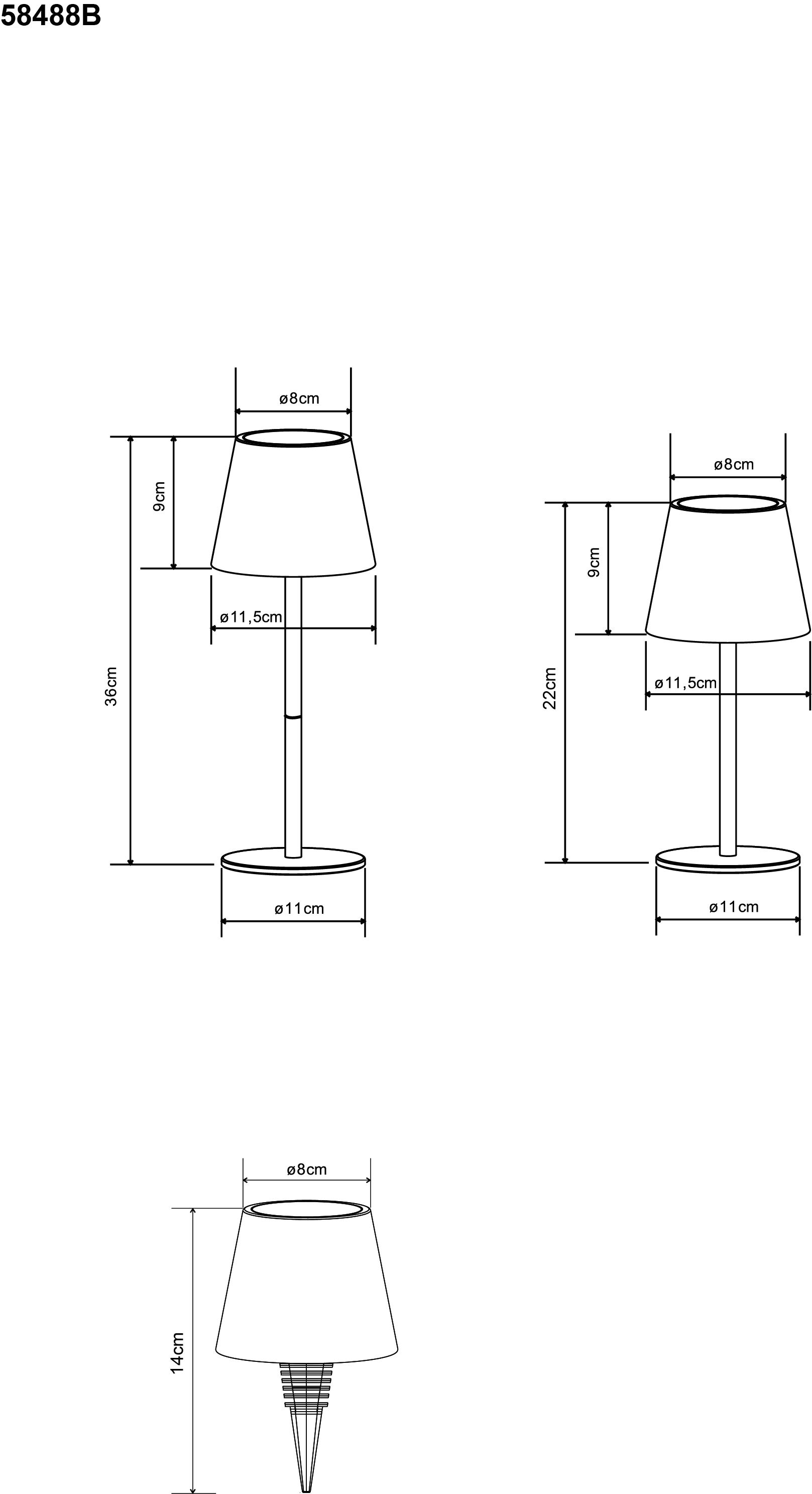 my home LED Tischleuchte »Alia Akkuleuchte inkl. Flaschenaufsatz« LED-Modul 1 Stk. warmweiß - kaltweiß stufenloser Touchdimmer, Farben fixierbar, USB-C, Akkulampe, CCT