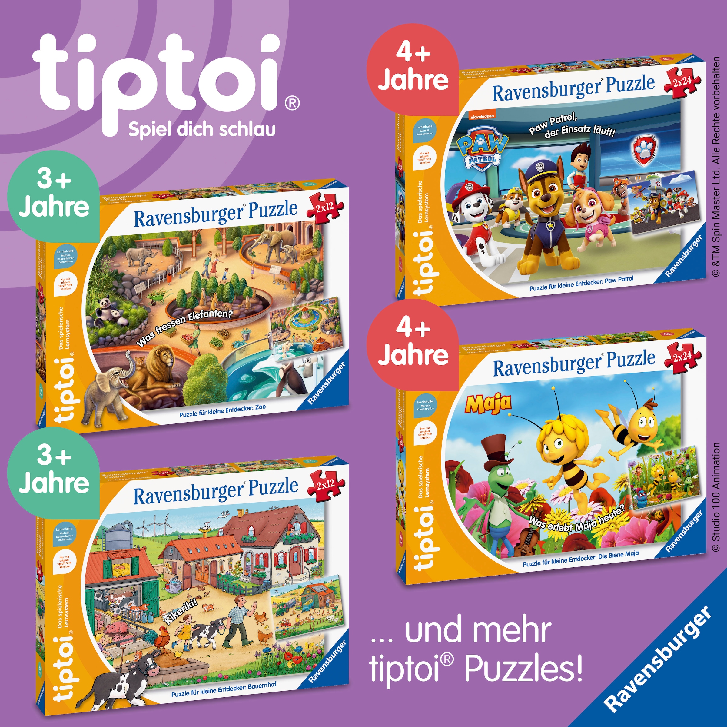 Ravensburger Puzzle »tiptoi® Puzzle für kleine Entdecker: Müllabfuhr«, (2 x 12 Teile) Made in Europe, FSC® - schützt Wald - weltweit