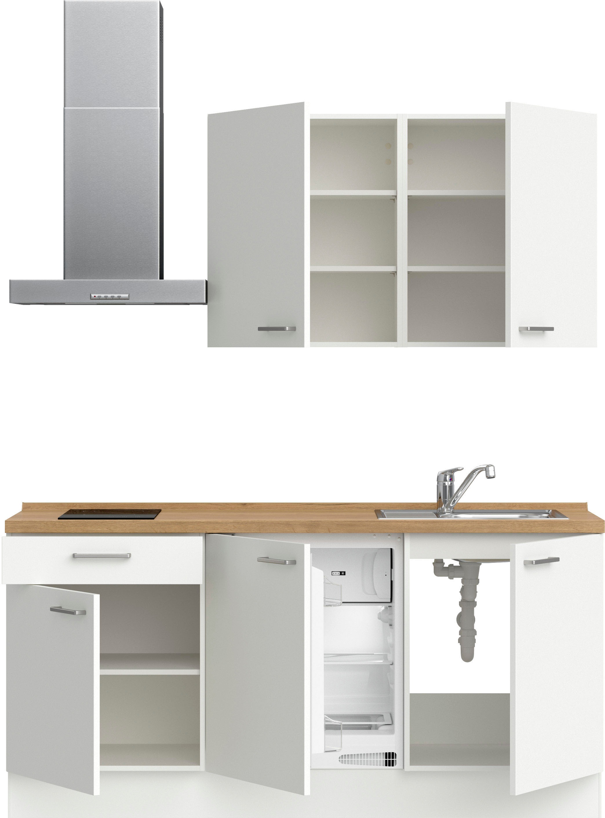 nobilia® Küchenzeile »"Touch I"«, vormontiert, Ausrichtung wählbar, Breite 180 cm, wahlw. mit E-Geräten
