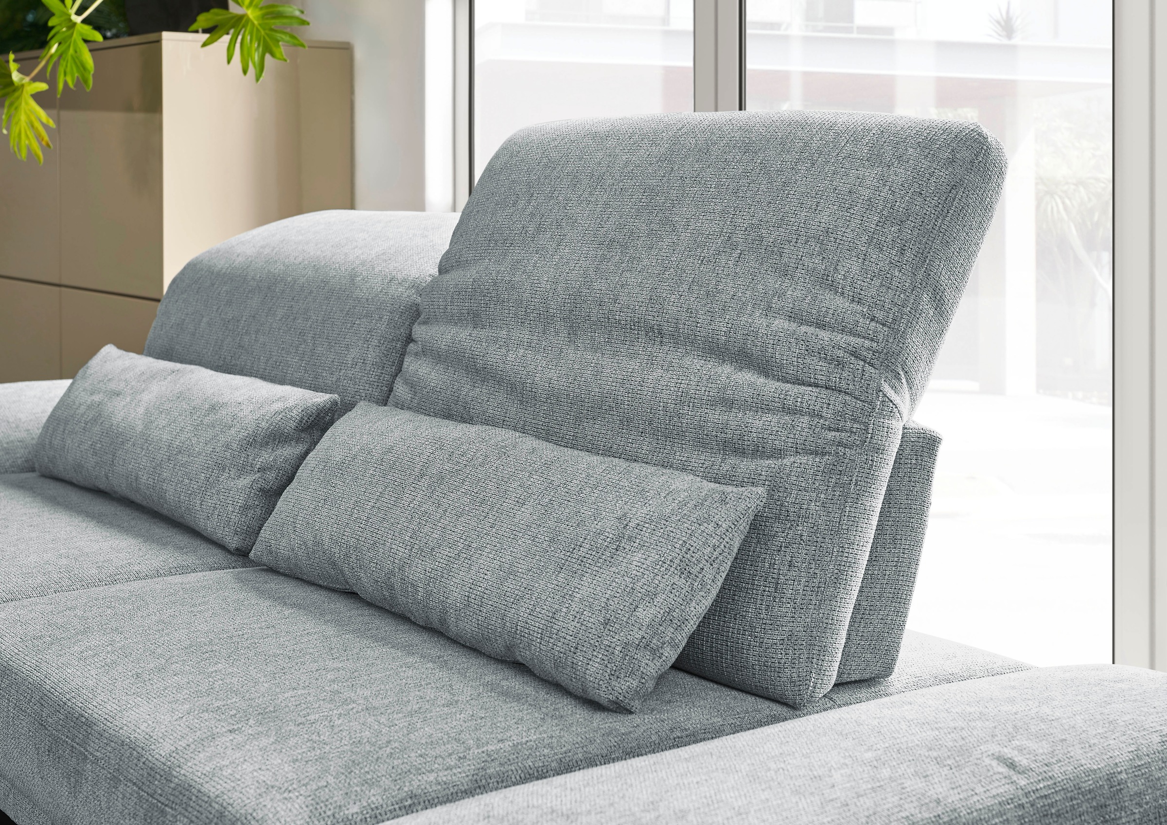 3C Candy Ecksofa »Mallow Designsofa mit Komfortfunktionen, modern und bequem, L-Form«, Verstellbare Armlehne und Kopfteil, manuelle Sitztiefenverstellung