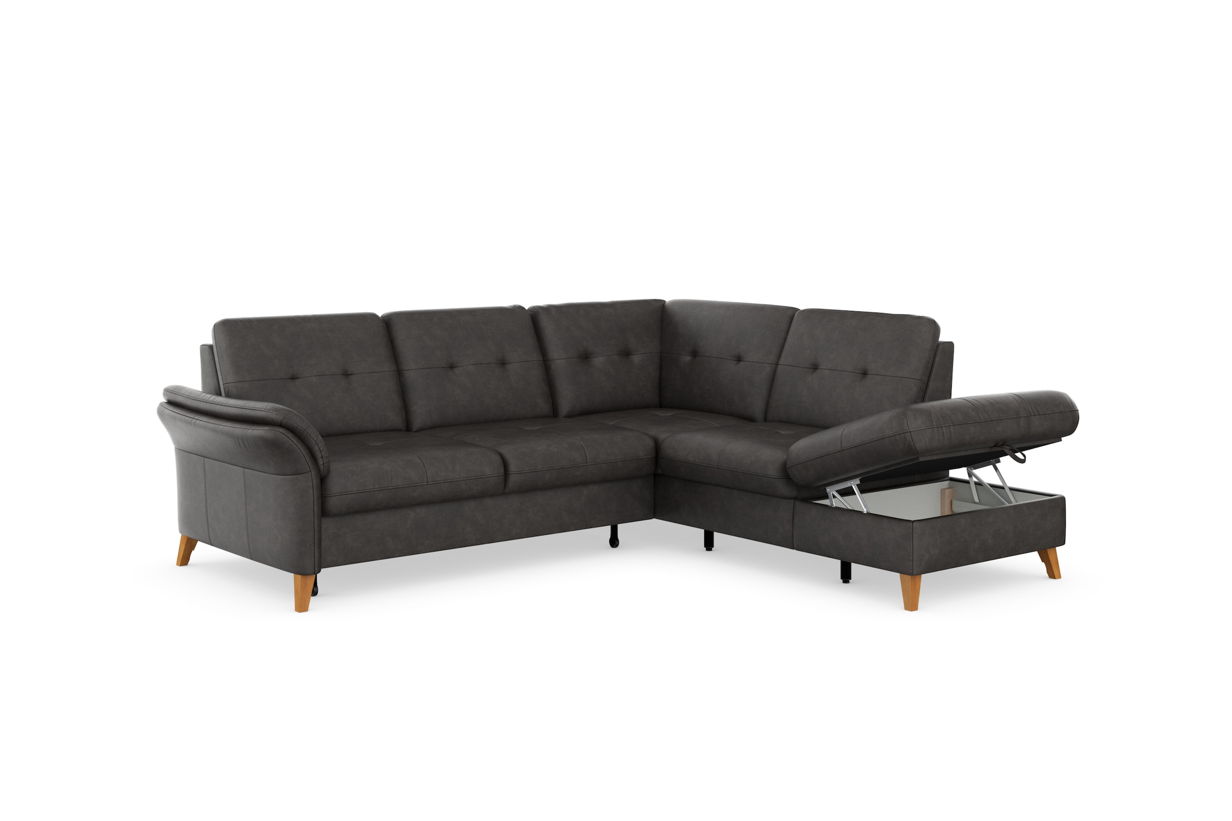 sit&more Ecksofa »Göteborg«, inkl. Sitztiefenverstellung, wahlweise mit Bettfunktion & Bettkasten
