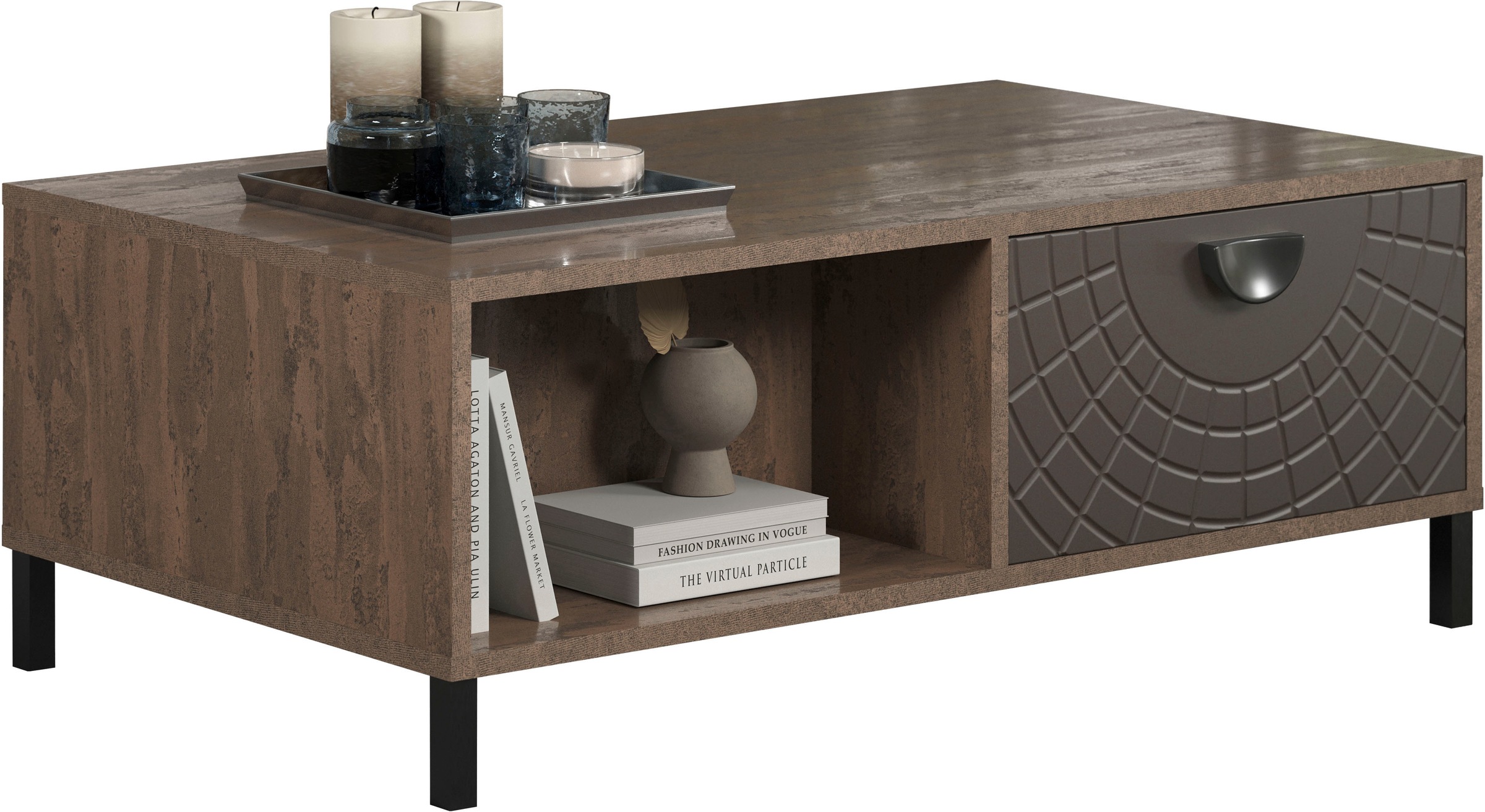 INOSIGN Couchtisch »Fusion« 1 Stk. tlg. Couchtisch mit 2 Schubladen & 2 off günstig online kaufen