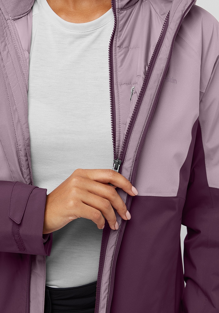 Jack Wolfskin 3-in-1-Funktionsjacke »GLAABACH 3IN1 JKT W«, mit Kapuze