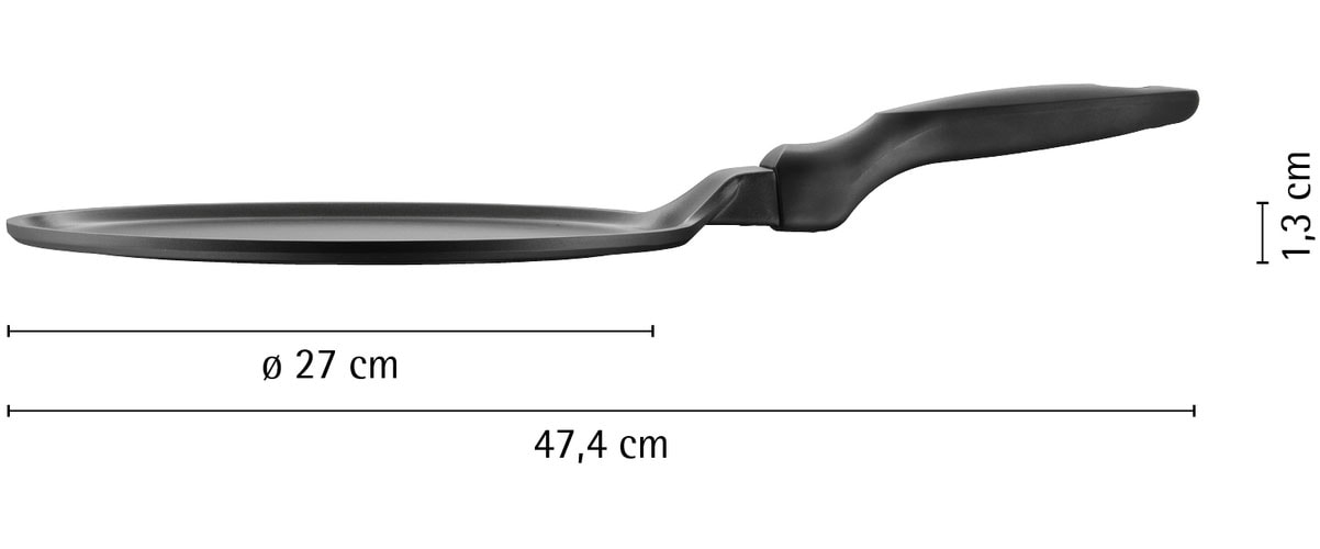WMF Crêpepfanne »Devil, 27 cm, Crepe Pfanne Induktion, PermaDur Antihaftversiegelung« Aluminiumguss mit Teigverteiler und Wender, für alle Herdarten geeignet