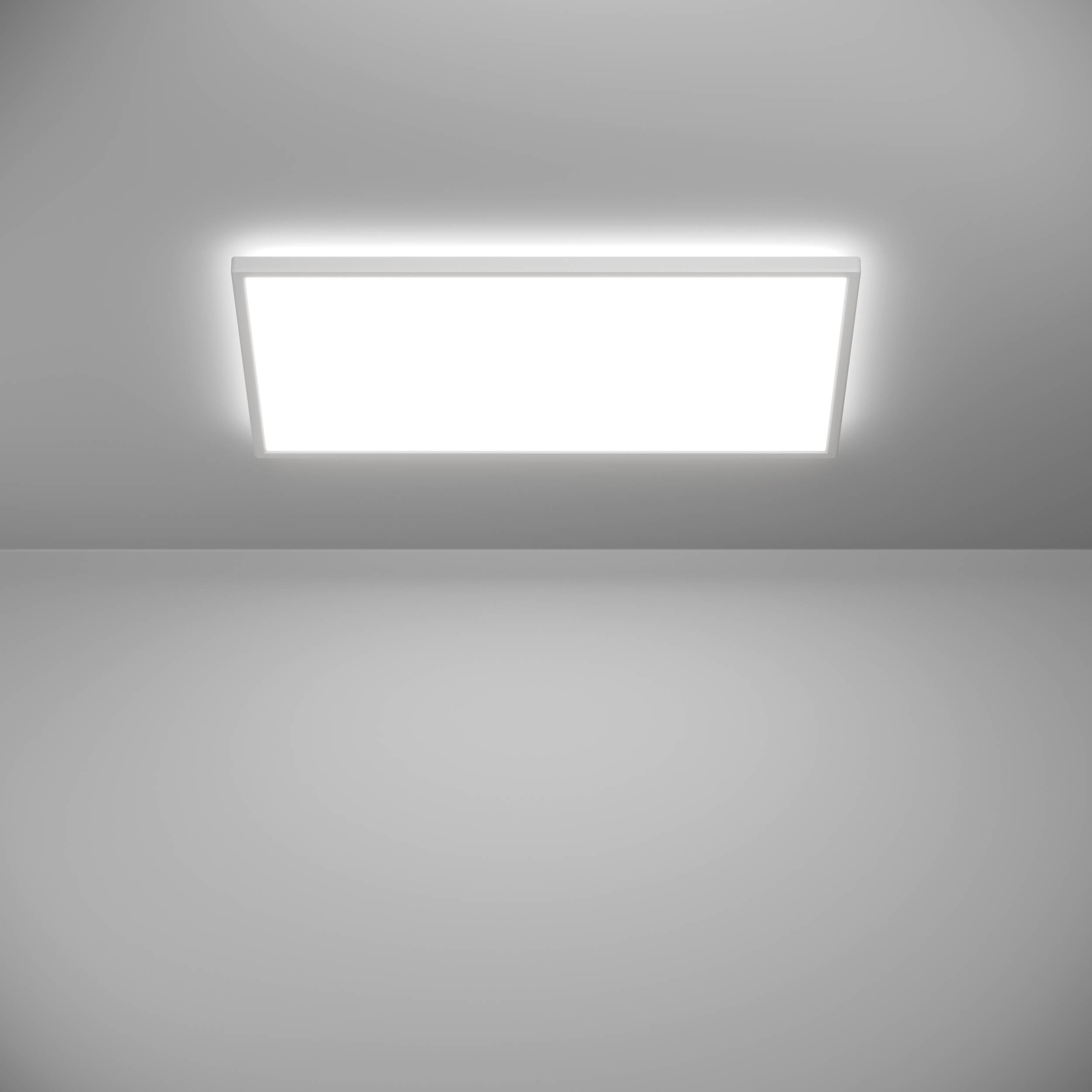 EGLO Deckenleuchte »Rovito-Z Deckenlampe, IP44, Badezimmerlampe aus Kunststoff, Lampe« LED-Modul 1 Stk. Kaltweiß | Neutralweiß | Warmweiß Wand-/Deckenleuchte - L57 x B30 x H3 cm - weiß - 17,2W inkl.