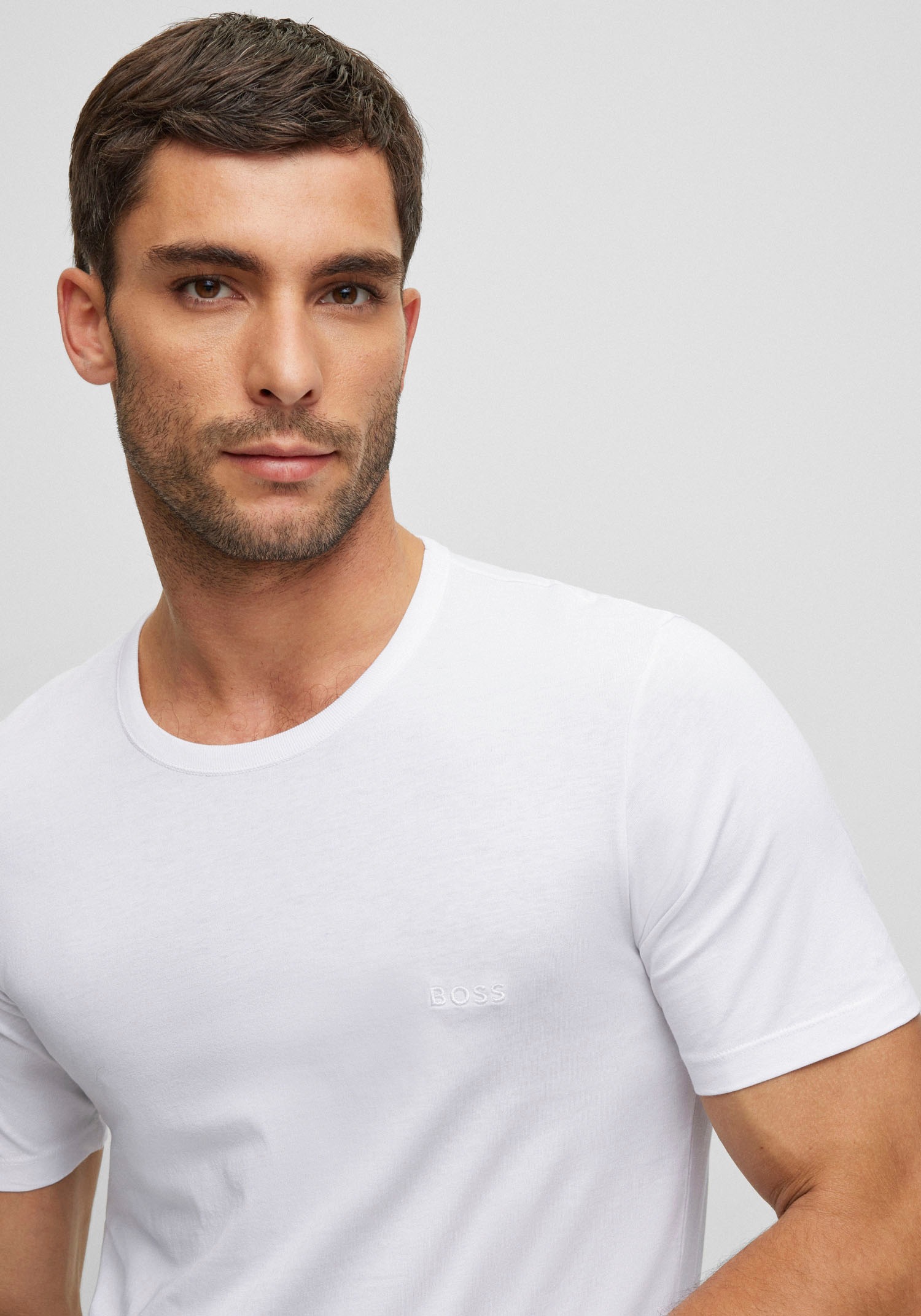 BOSS T-Shirt »Rundhals BOSS ONE x David Beckham«, (Packung, 3 tlg., 3er-Pack), mit dezentem BOSS Logo-Print