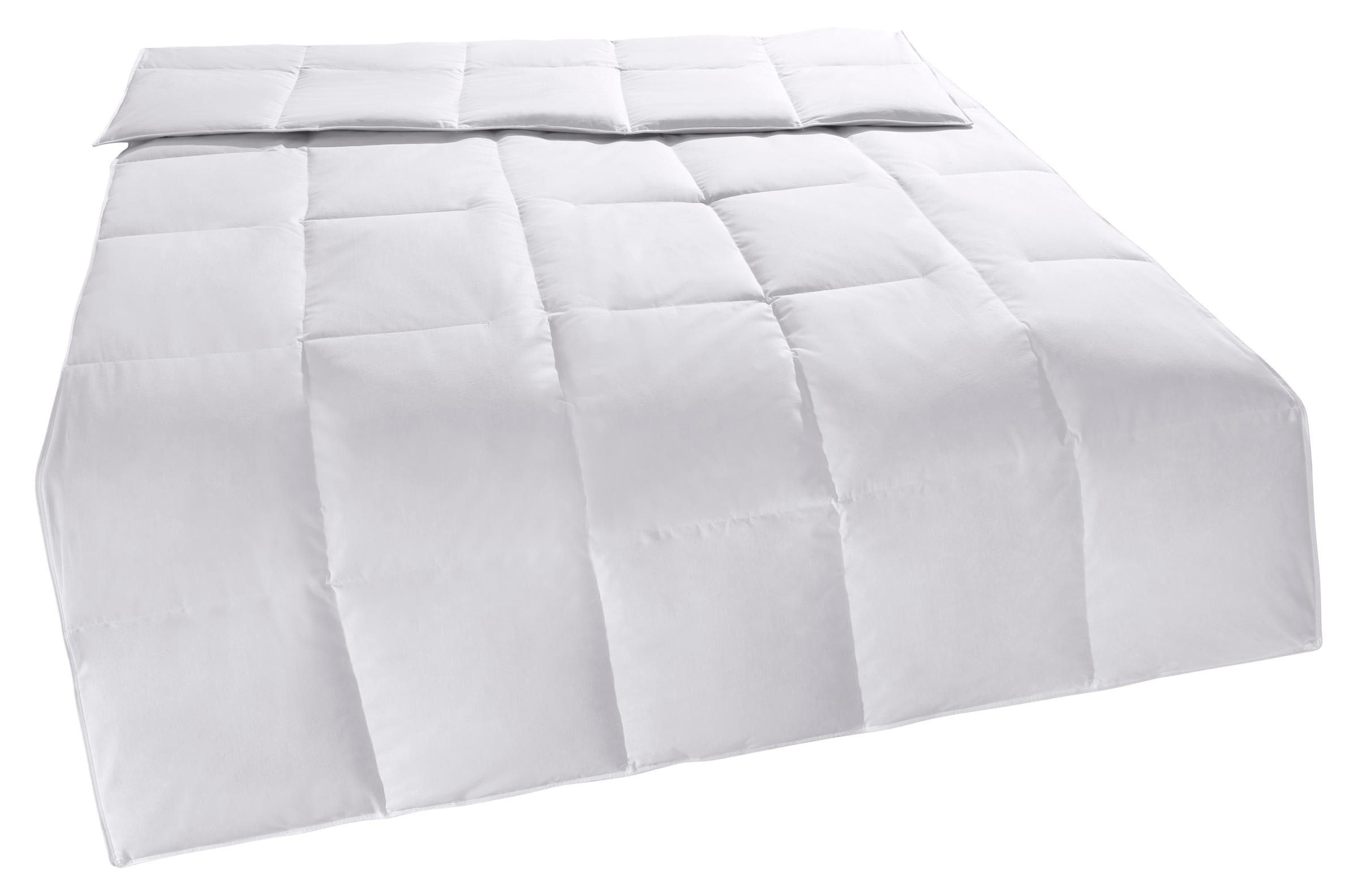 my home Daunenbettdecke + Kopfkissen »Cavanelle Bettdecke 135x200 cm, 155x220 cm« Set mit Kissen 40x80 oder 80x80 cm, Sommer, Winter, Made in Germany