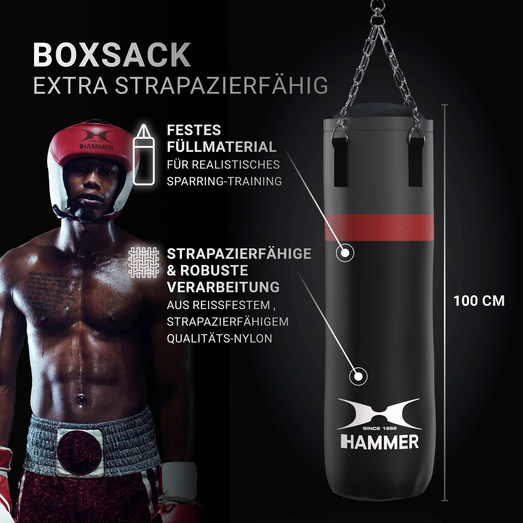 Hammer Boxsack »Cobra«, (Set, mit Boxhandschuhen)