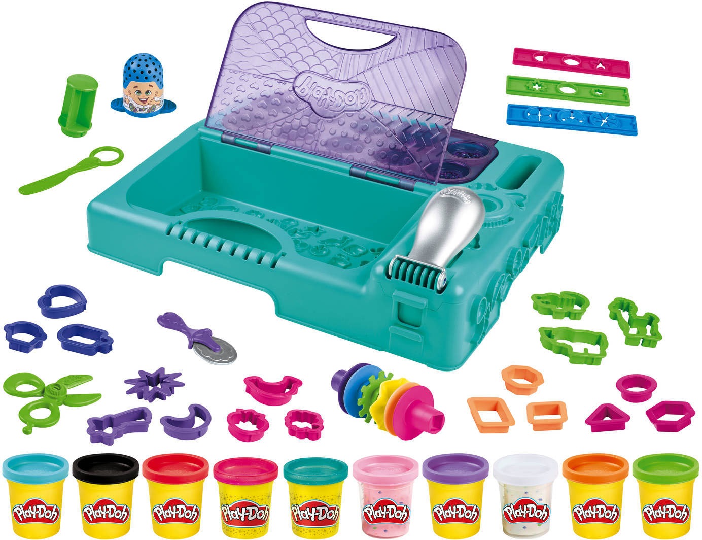 Hasbro Knete »Kreativbox für unterwegs«, mit 10 Dosen Play-Doh Knete