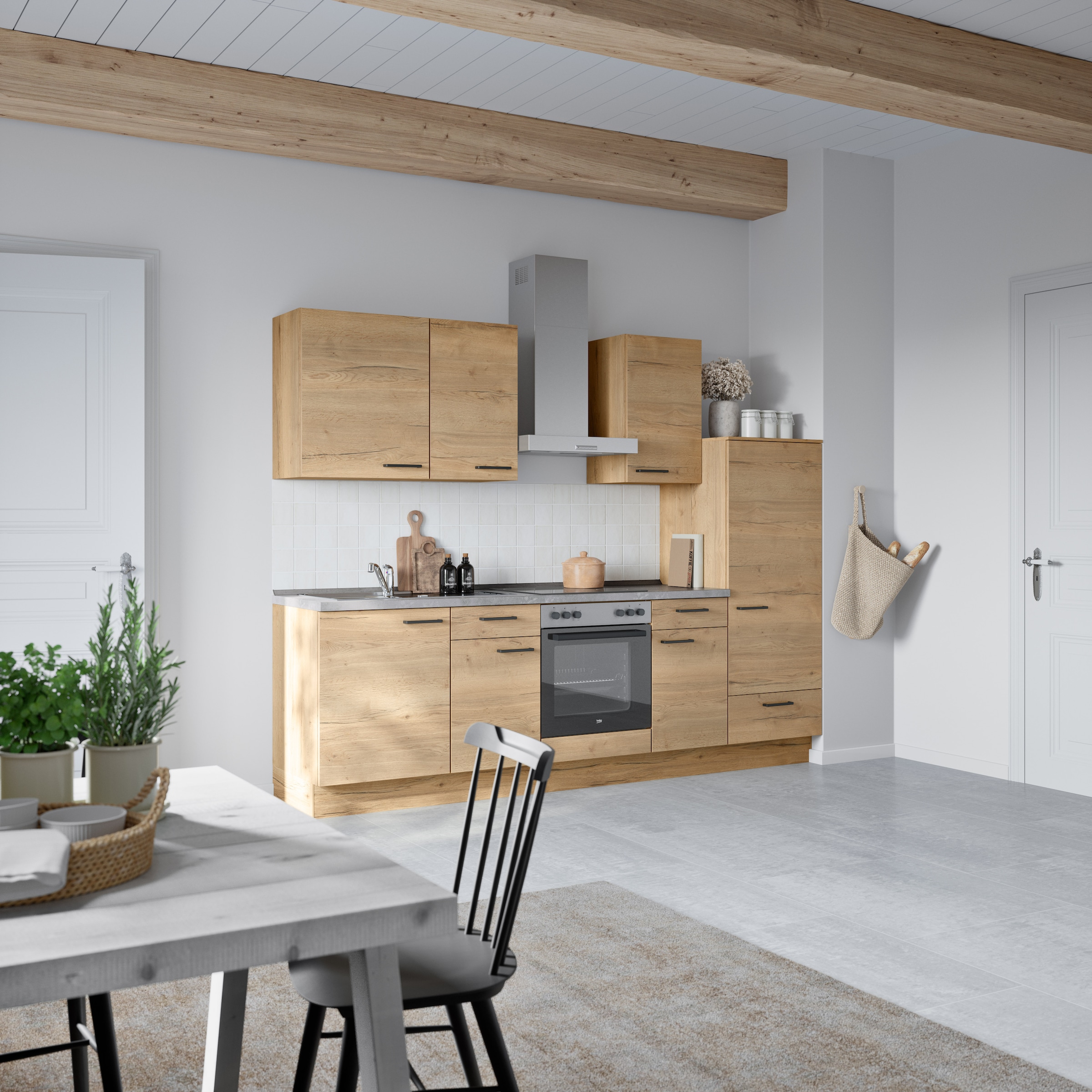 nobilia® Küchenzeile »"Structura I"«, vormontiert, Ausrichtung wählbar, Breite 270 cm, wahlw. mit E-Geräten
