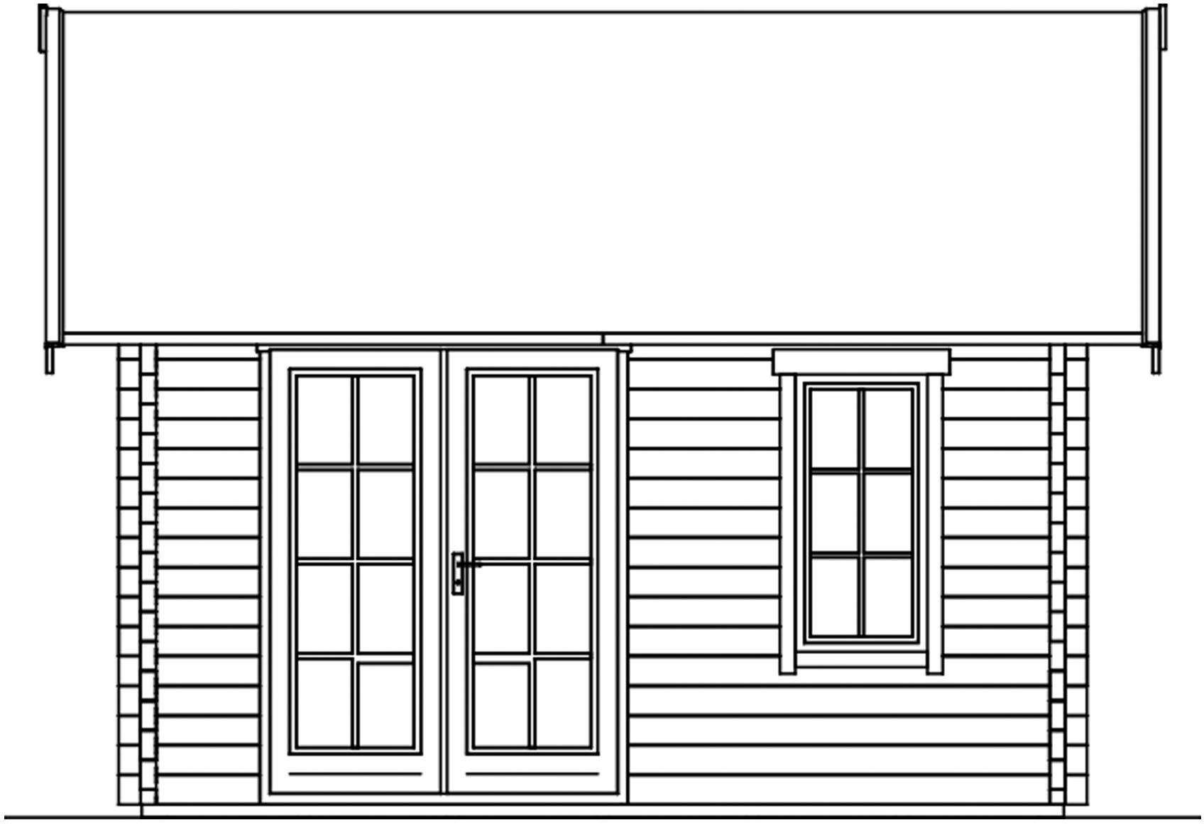 Skanholz Gartenhaus »Toronto 1«, mit 2. Schalung