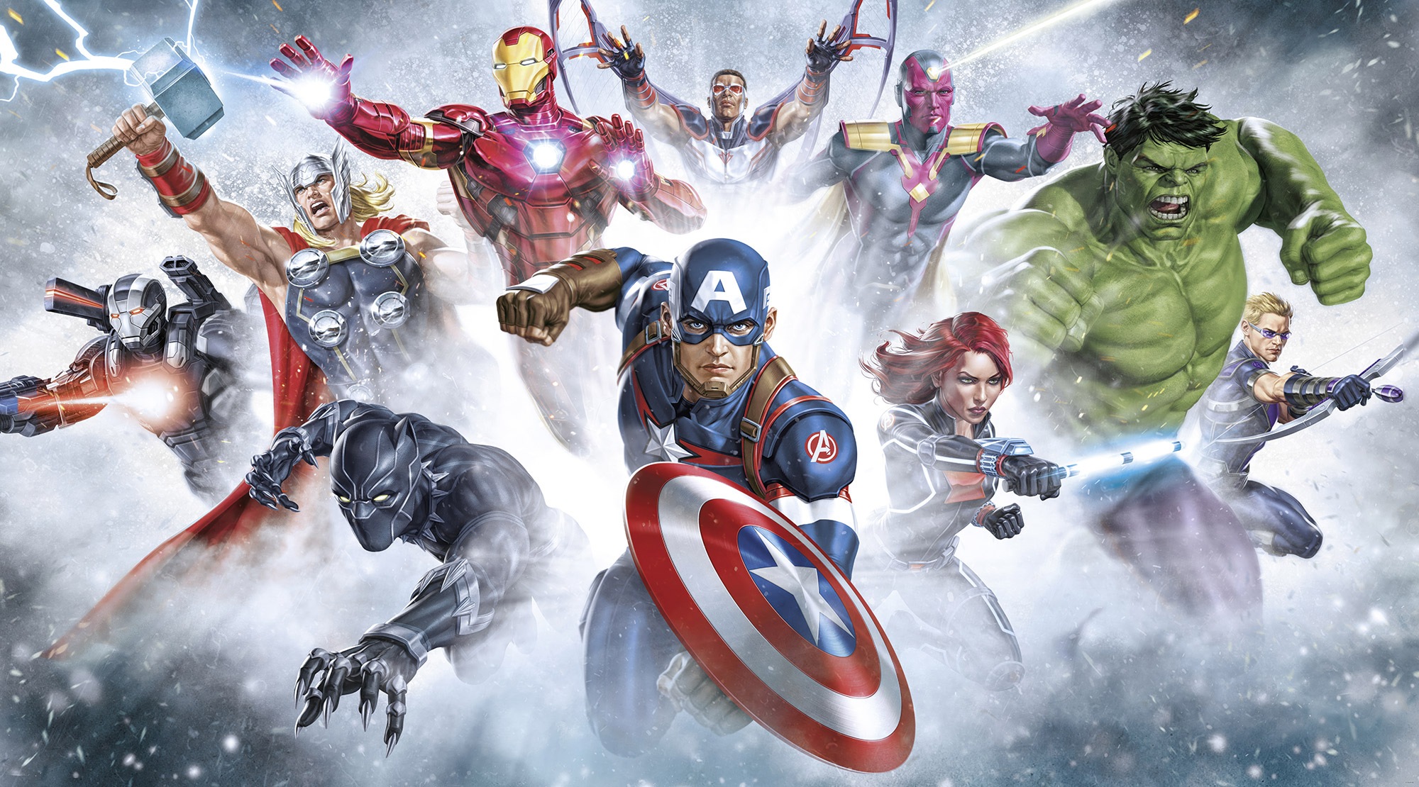 Komar Kindertapete »Marvel Avengers Strike«, bedruckt günstig online kaufen