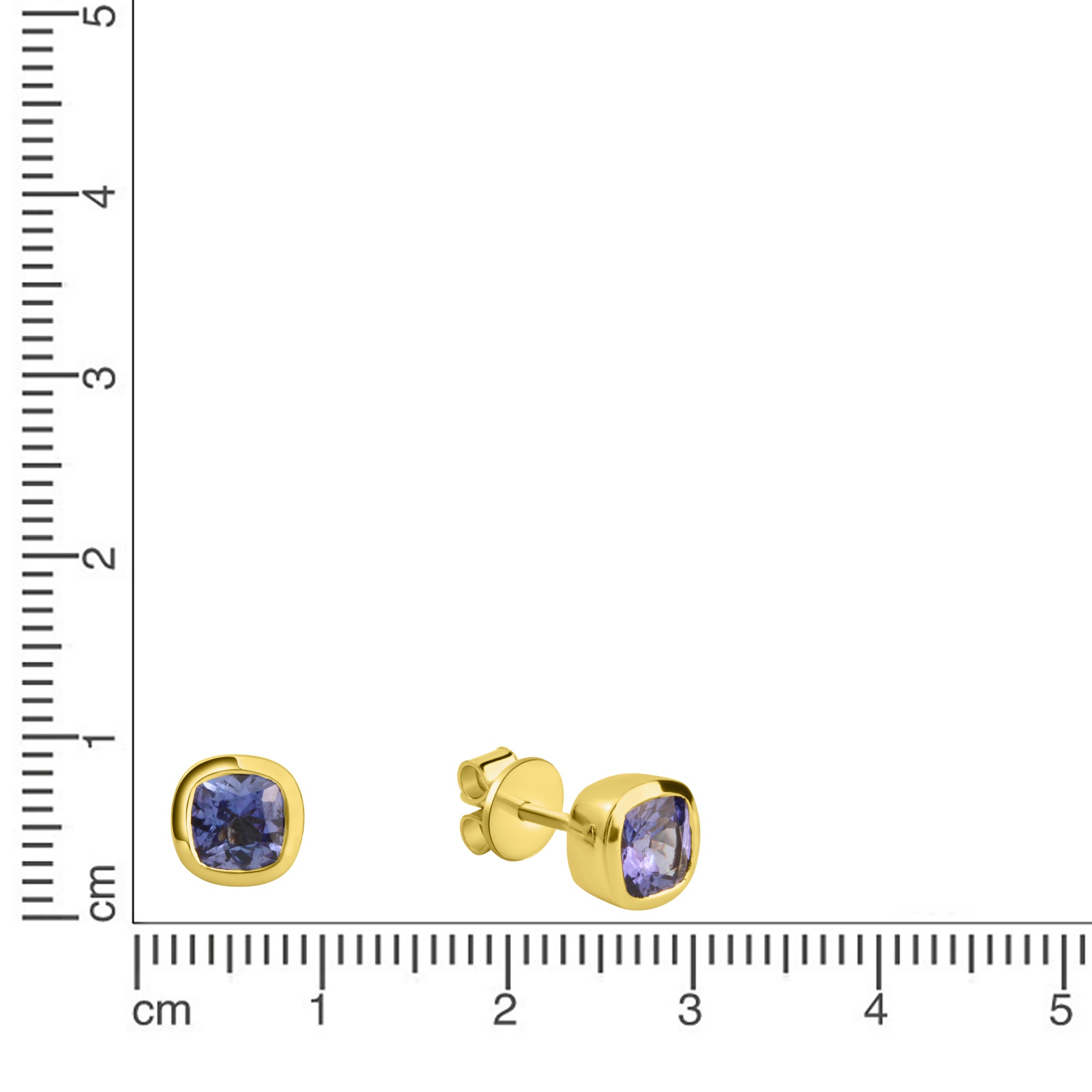 Vivance Paar Ohrstecker »585/- Gelbgold glanz Tansanit«