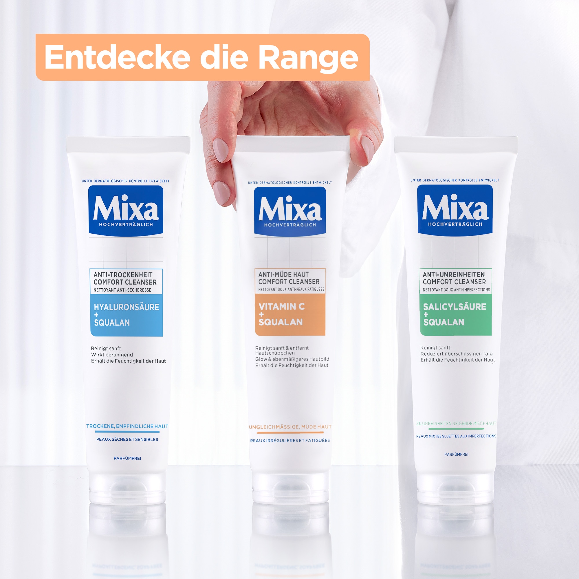 Mixa Gesichts-Reinigungsfluid »Mixa Anti-Müde Haut Comfort Cleanser«, mit hoher Wirkungskraft