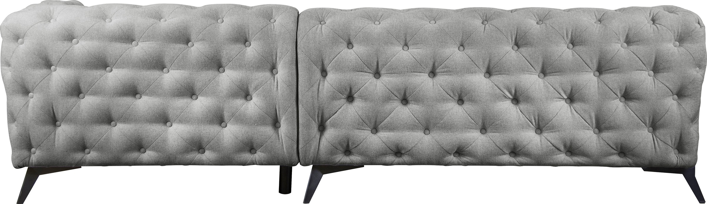 Leonique Chesterfield-Sofa »Amaury L-Form«, moderne Chersterfield-Optik, Breite 262 cm, Fußfarbe wählbar