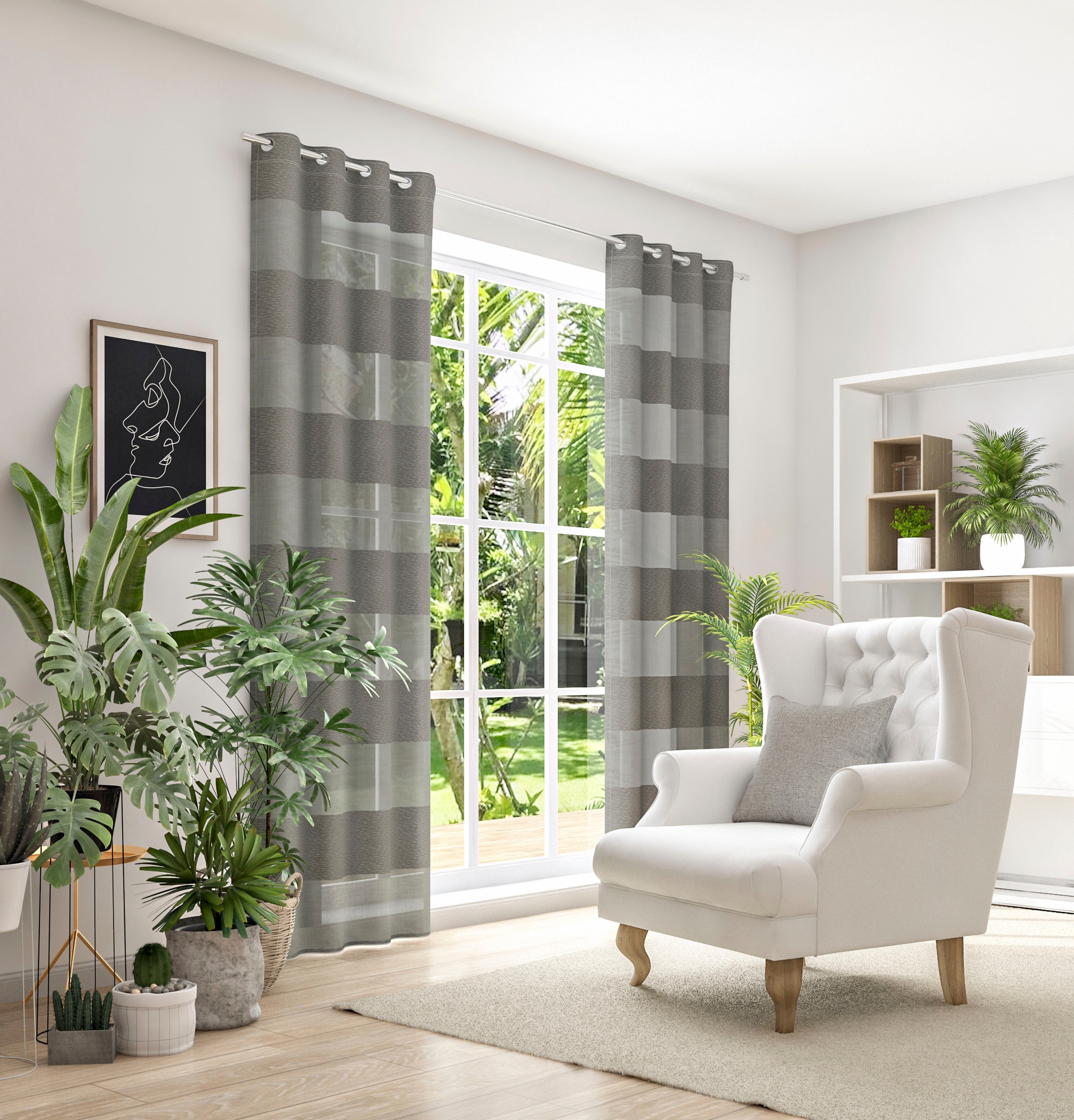 Neutex for you! Vorhang »SONORA«, (1 St.), 3D Musterung im Leinen-Look günstig online kaufen