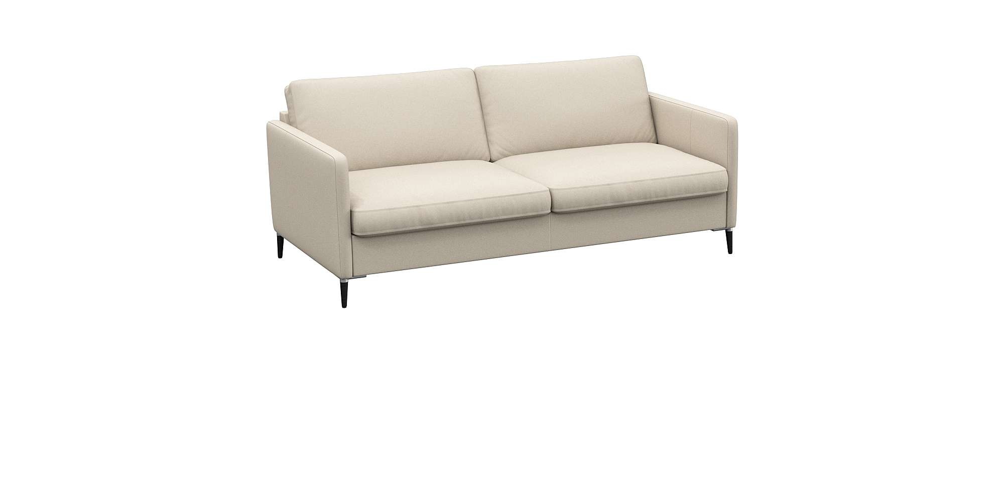FLEXLUX 2,5-Sitzer »Fiore, super bequem durch hochwertigen Sitzaufbau mit Kaltschaum«, schmale Armlehnen, Füße Alu+schwarz