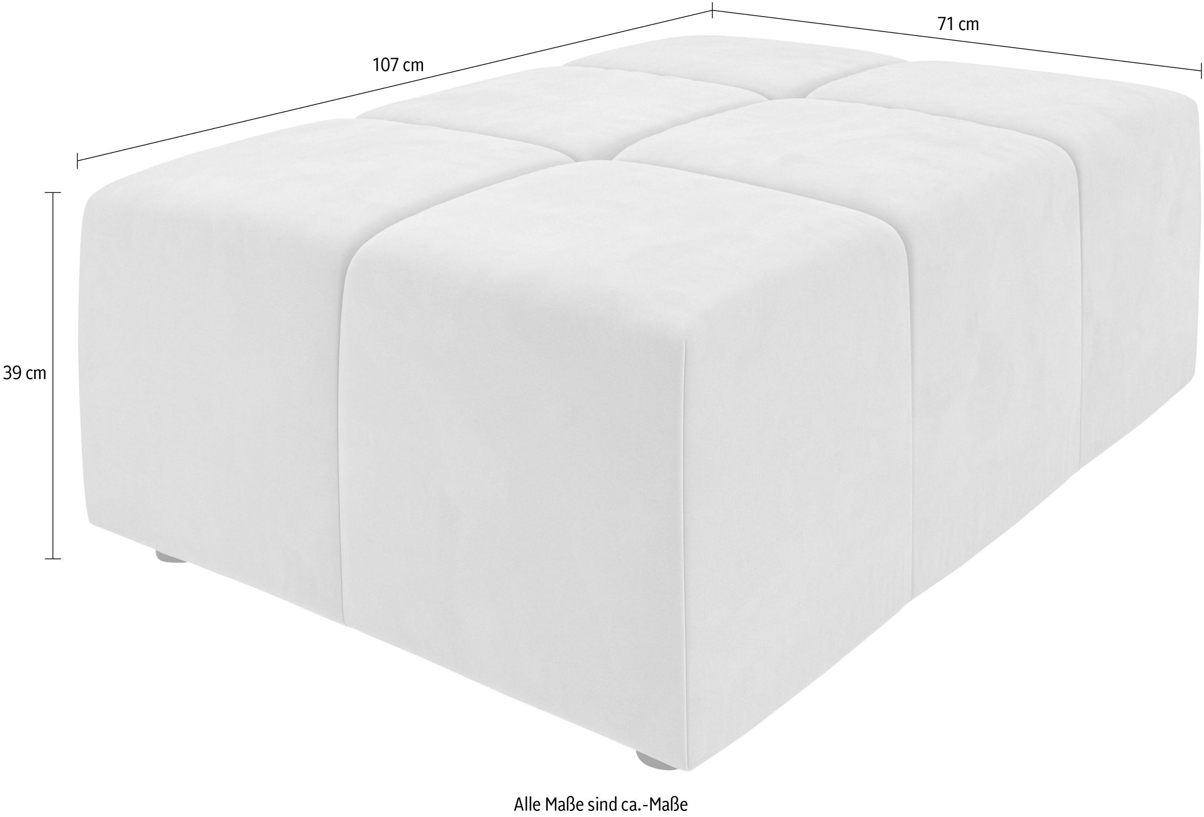 INOSIGN Polsterhocker »Ancona«, passend zur "Ancona"-Polsterserie, auch in Cord + Easy Care