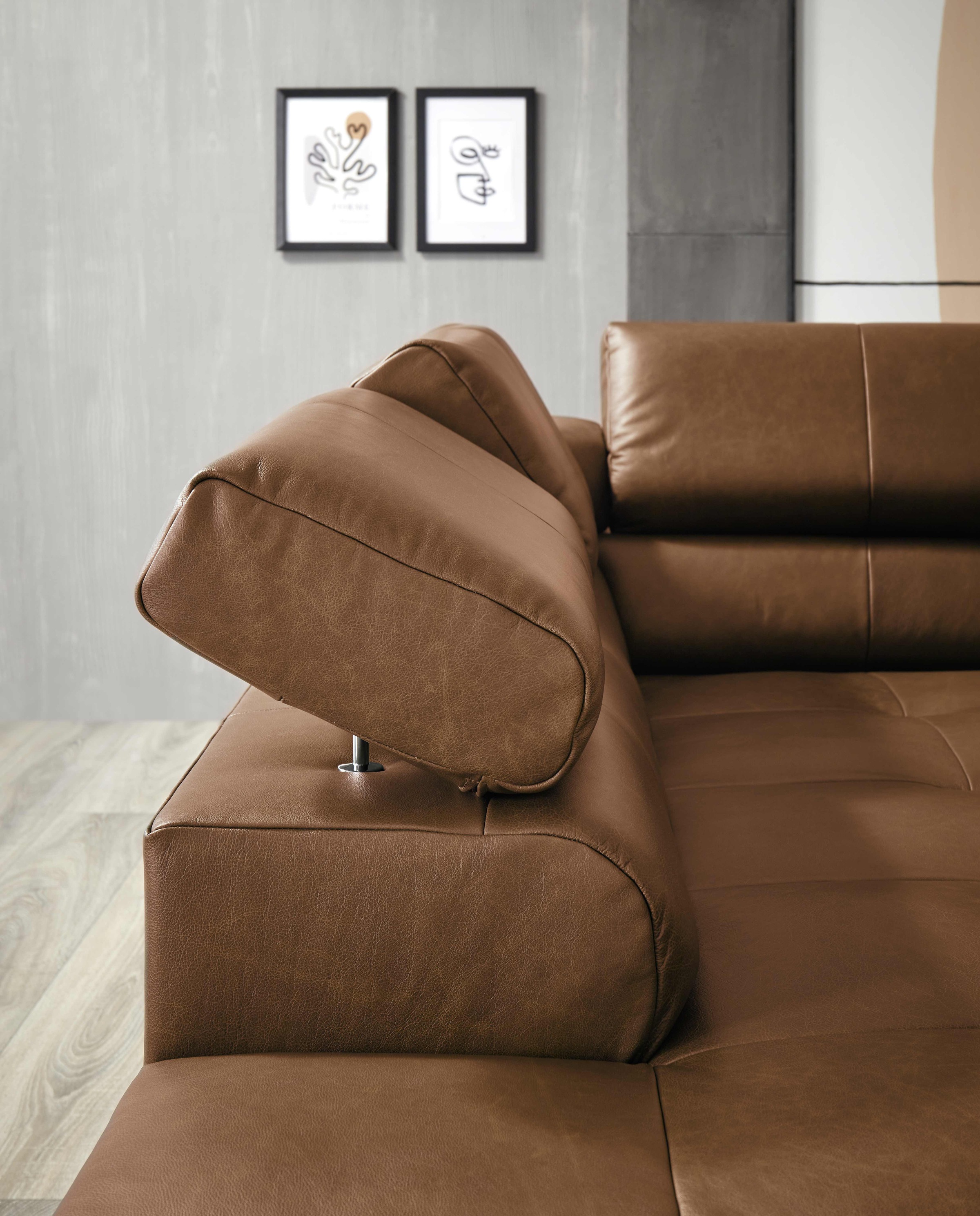 Places of Style Ecksofa »Claya, L-Form, incl. Kopfteilverstellung, Breite 276 cm«, wahlweise elektrischer Sitzvorzug