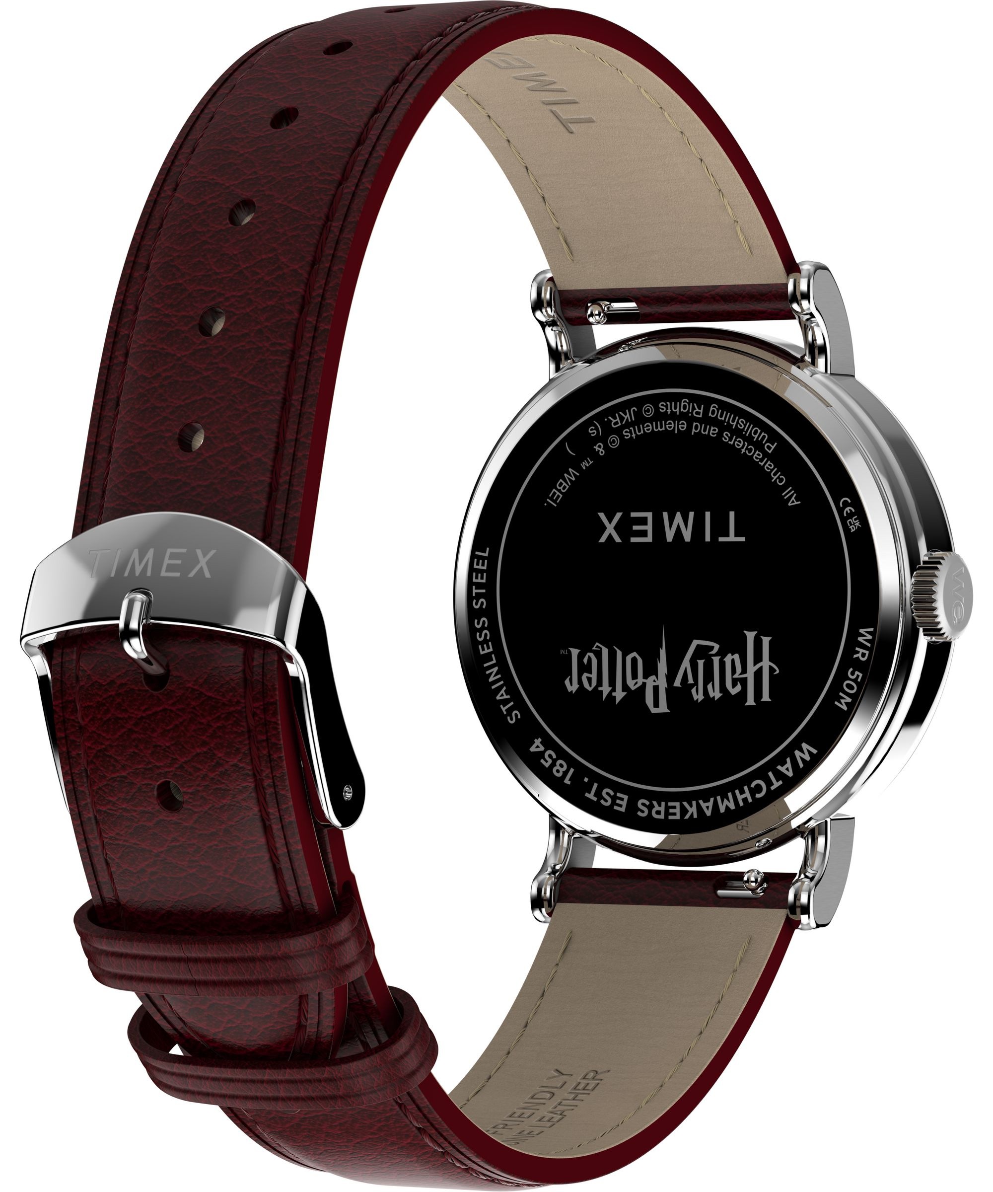 Timex Quarzuhr »Timex x Harry Potter Weekender Platform 9 3/4« Armbanduhr, Damenuhr, Herrenuhr, Lederarmband, analog, Beleuchtung