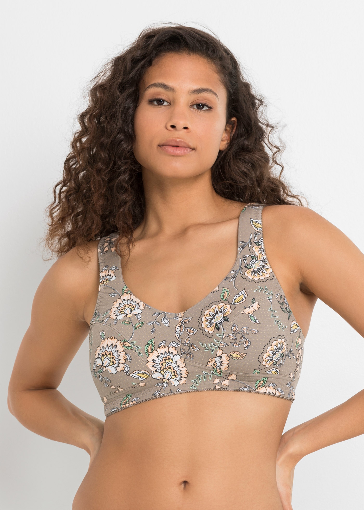 bonprix Büstenhebe »BH ohne Bügel mit Baumwolle (3er Pack)« Packung, 3, 3 Stk. BH ohne Bügel mit Baumwolle (3er Pack)