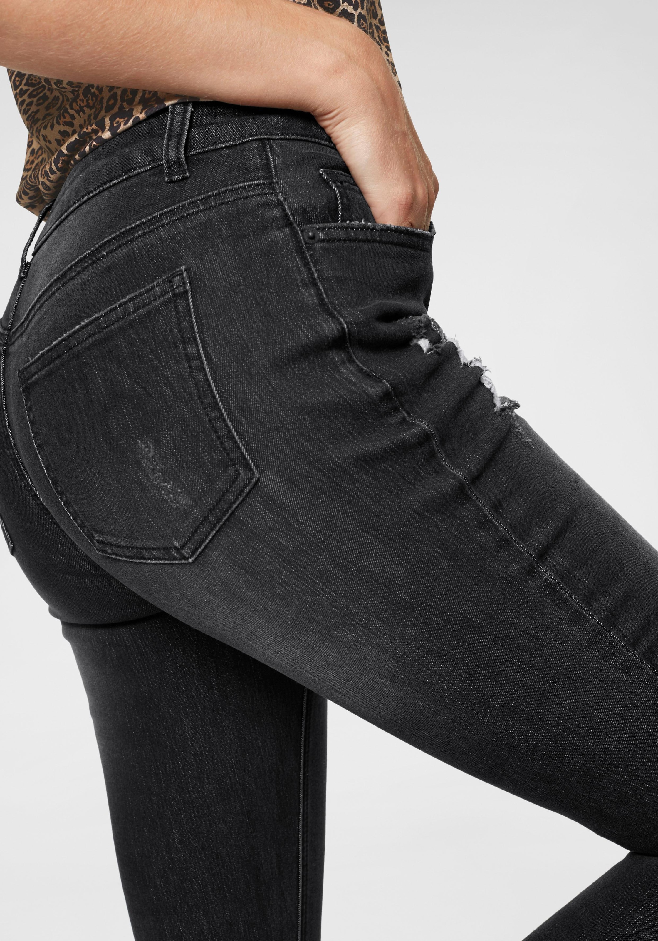 bestellen online mit CASUAL Destroyed-Effekt Skinny-fit-Jeans, Aniston