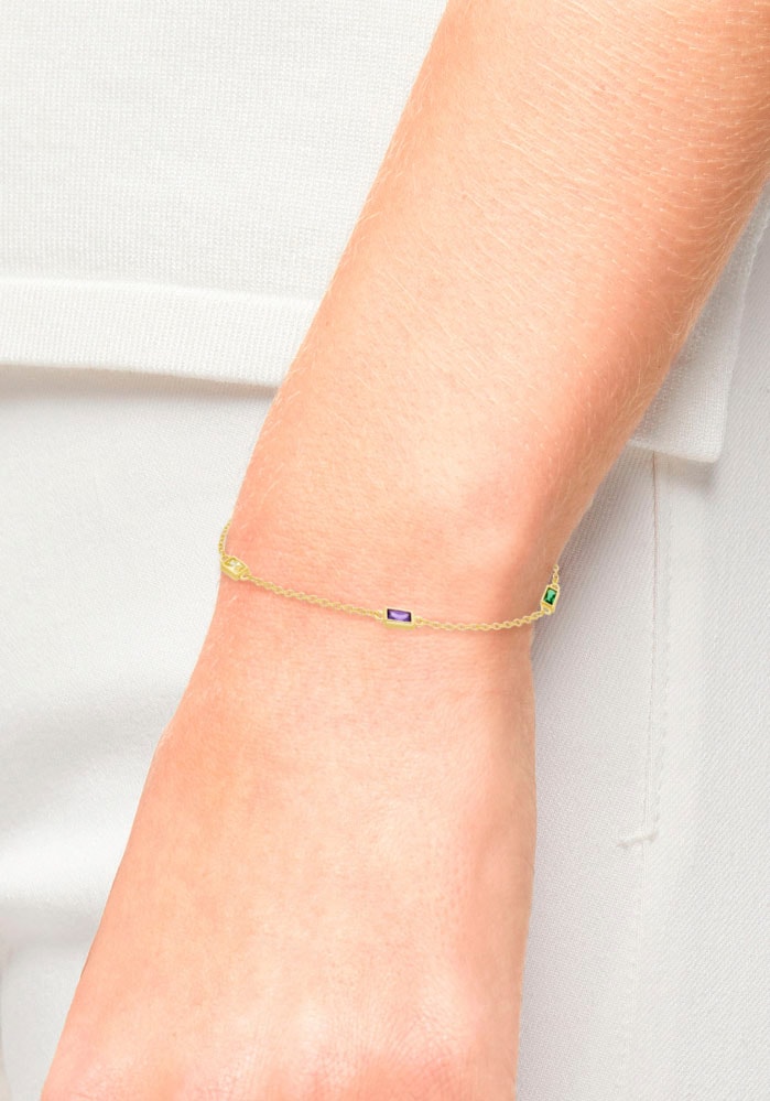 s.Oliver Armband »Regenbogen, 2035508«, mit Zirkonia (synth.)