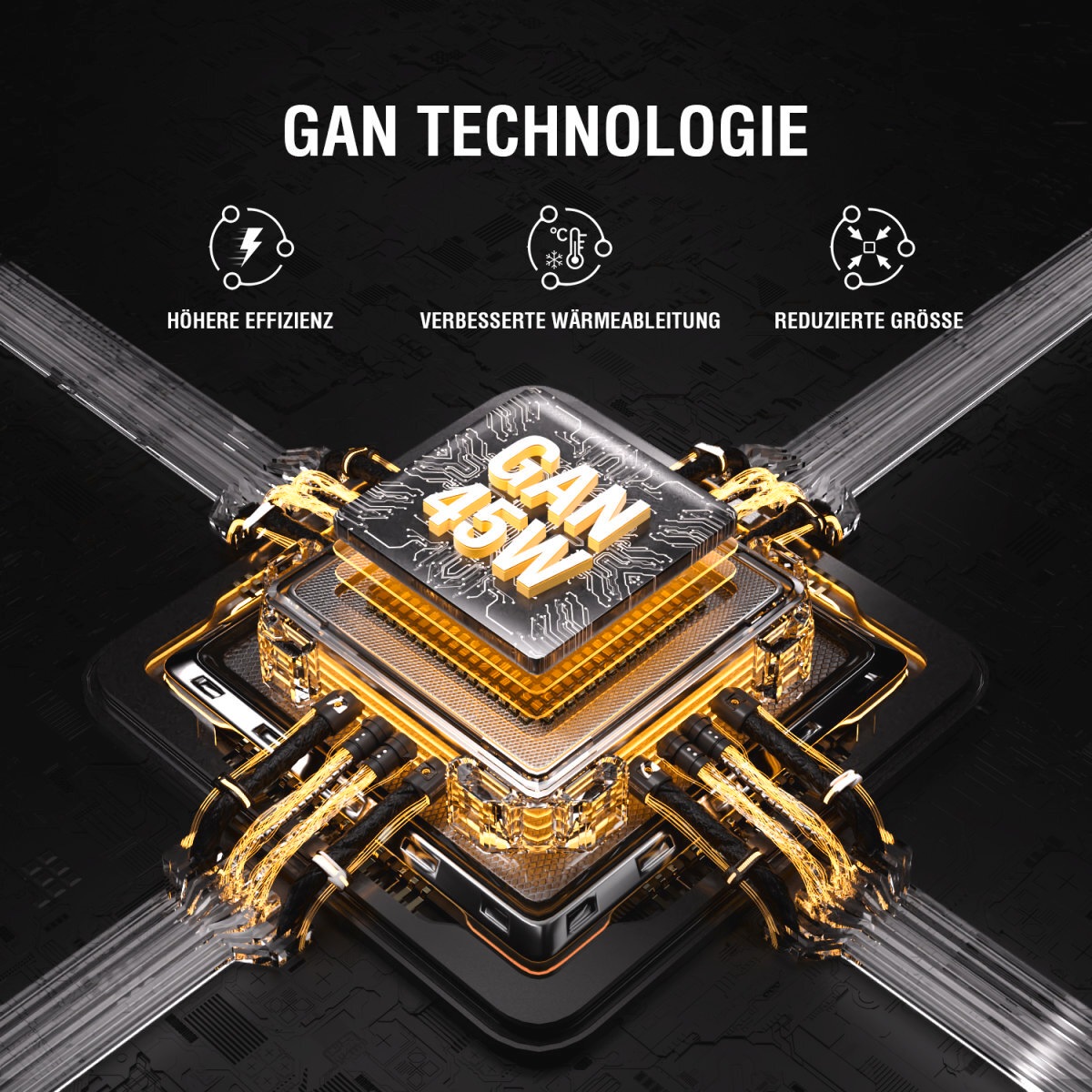 4smarts USB-Ladegerät »FlatPlug Slim Dual 45W GaN 2x USB-C« extrem flaches Design