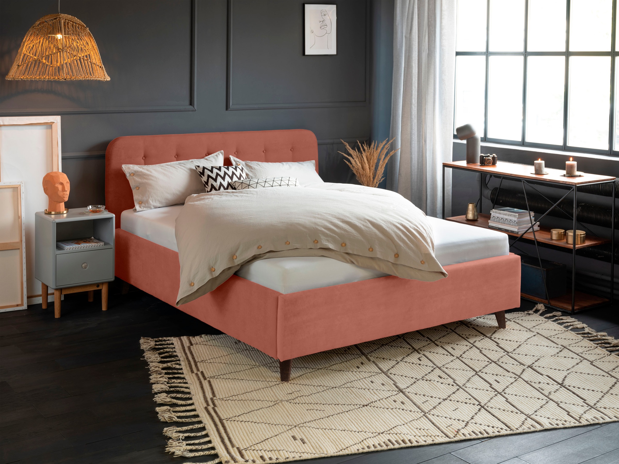 5. Bild von TOM TAILOR HOME Polsterbett »NORDIC BED«, mit Knopfheftung im Kopfteil