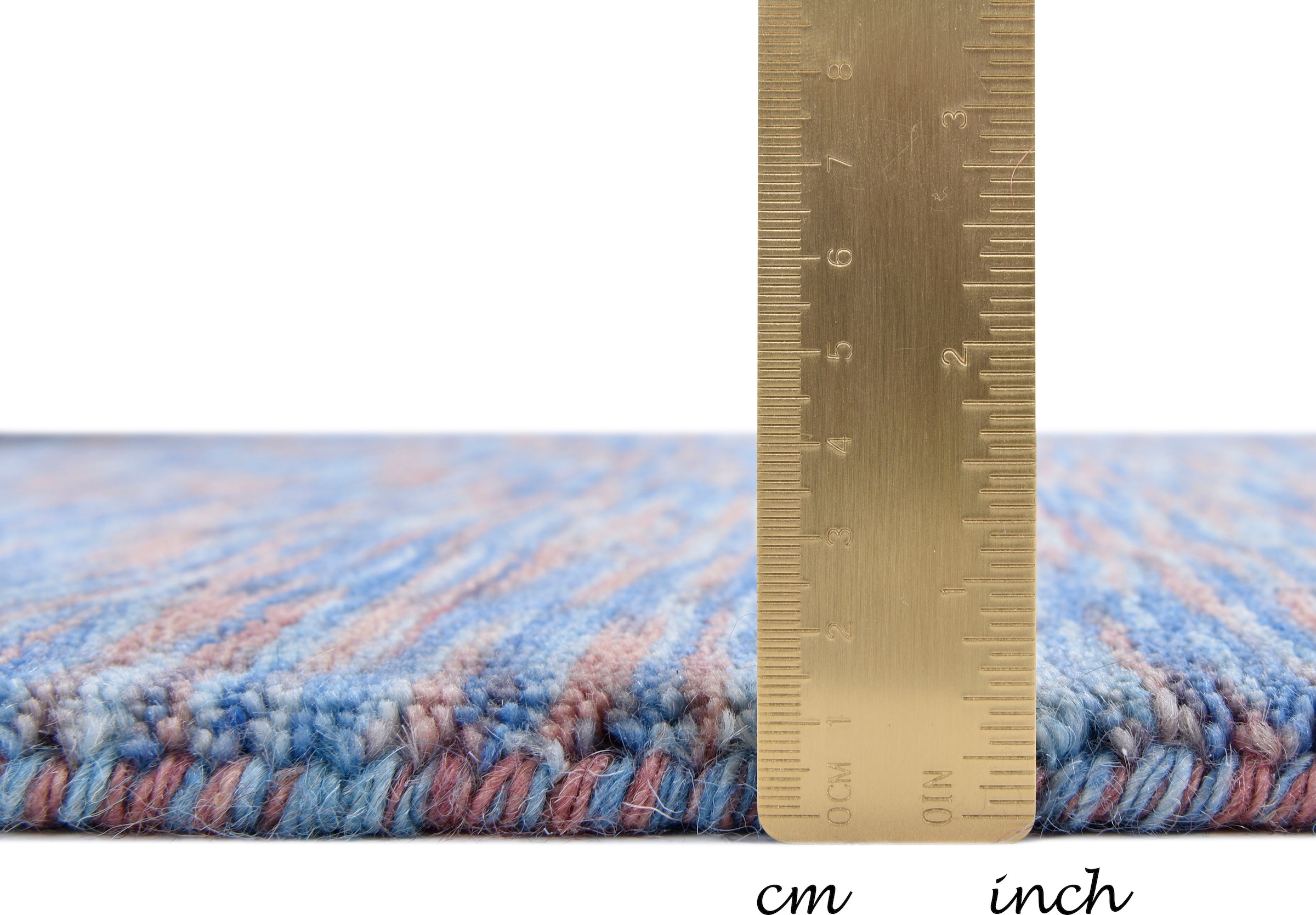 THEKO Wollteppich »Nebraska Uni«, rechteckig, 12 mm Höhe, reine Wolle, handgewebt, ideal im Wohnzimmer & Schlafzimmer