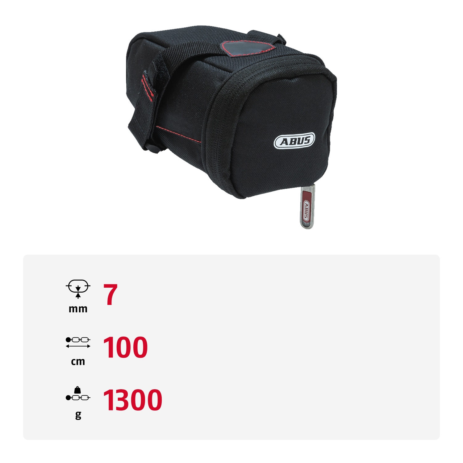 ABUS Kettenschloss »ACH SUPERIOR 7KS mit Satteltasche«
