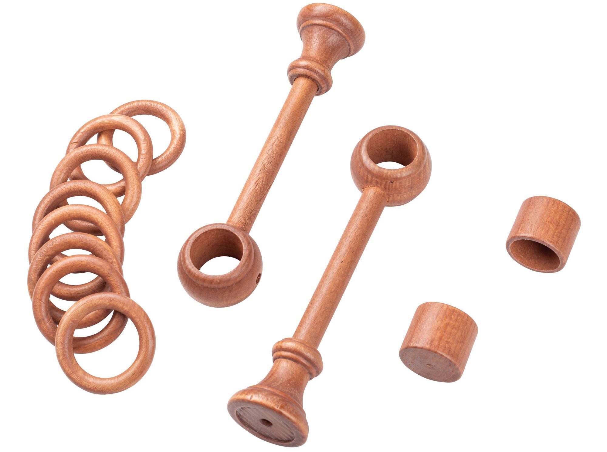 SN DECO GROUP Gardinenstange »Cafiro«, 1 läufig-läufig, Fixmaß, 28 mm, Holz, verschiedene Längen und Farben, Komplettset