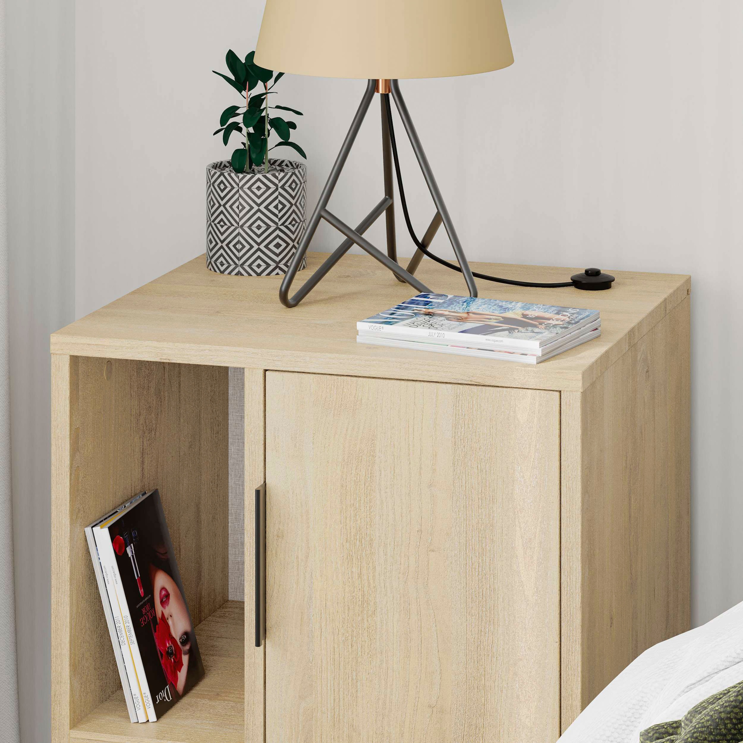 Decortie Nachttisch »GLYNN NACHTTISCH«, (Packung, 1 St.), Leichte Montage, Lagerung, Platzsparend
