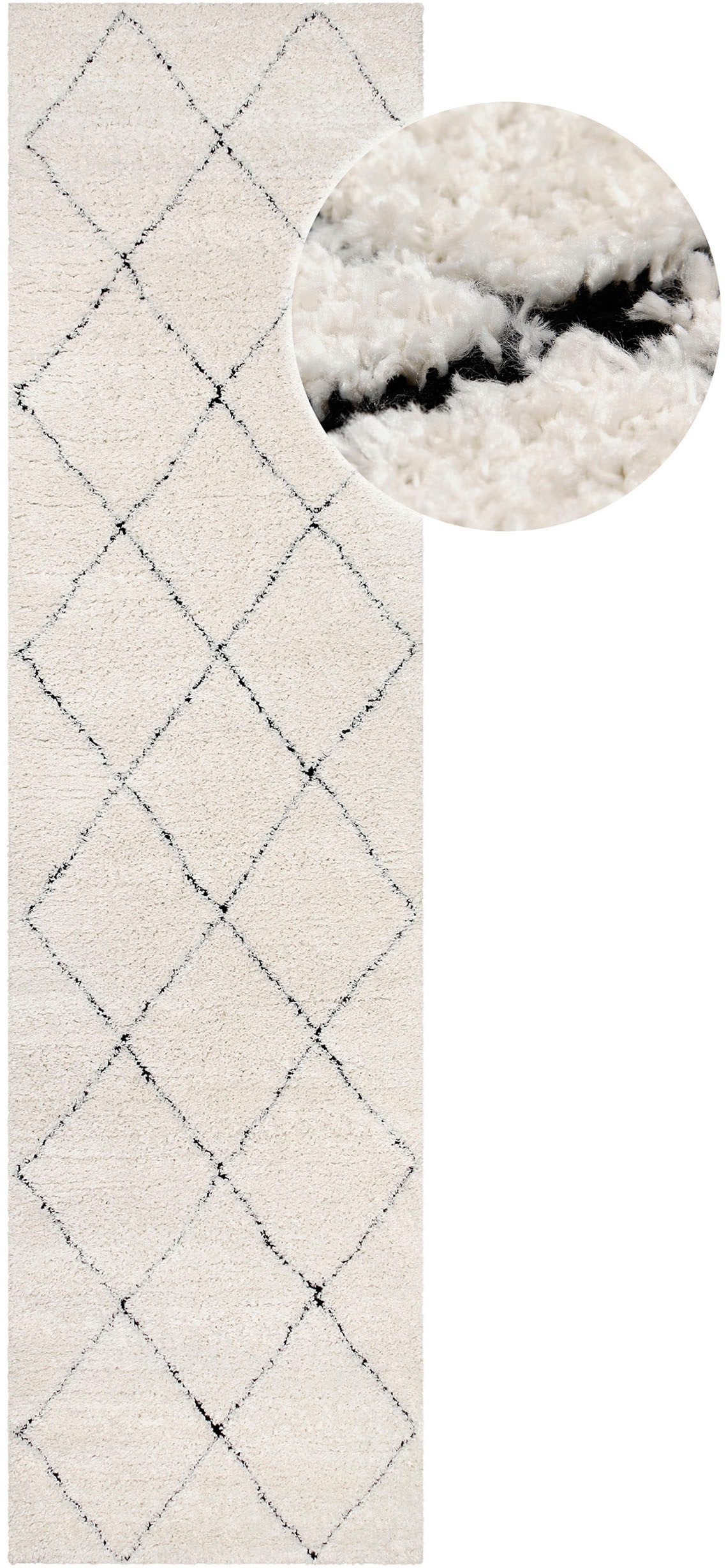 my home Hochflor-Teppich »Aveline, auch als Läufer erhältlich«, rechteckig, günstig online kaufen