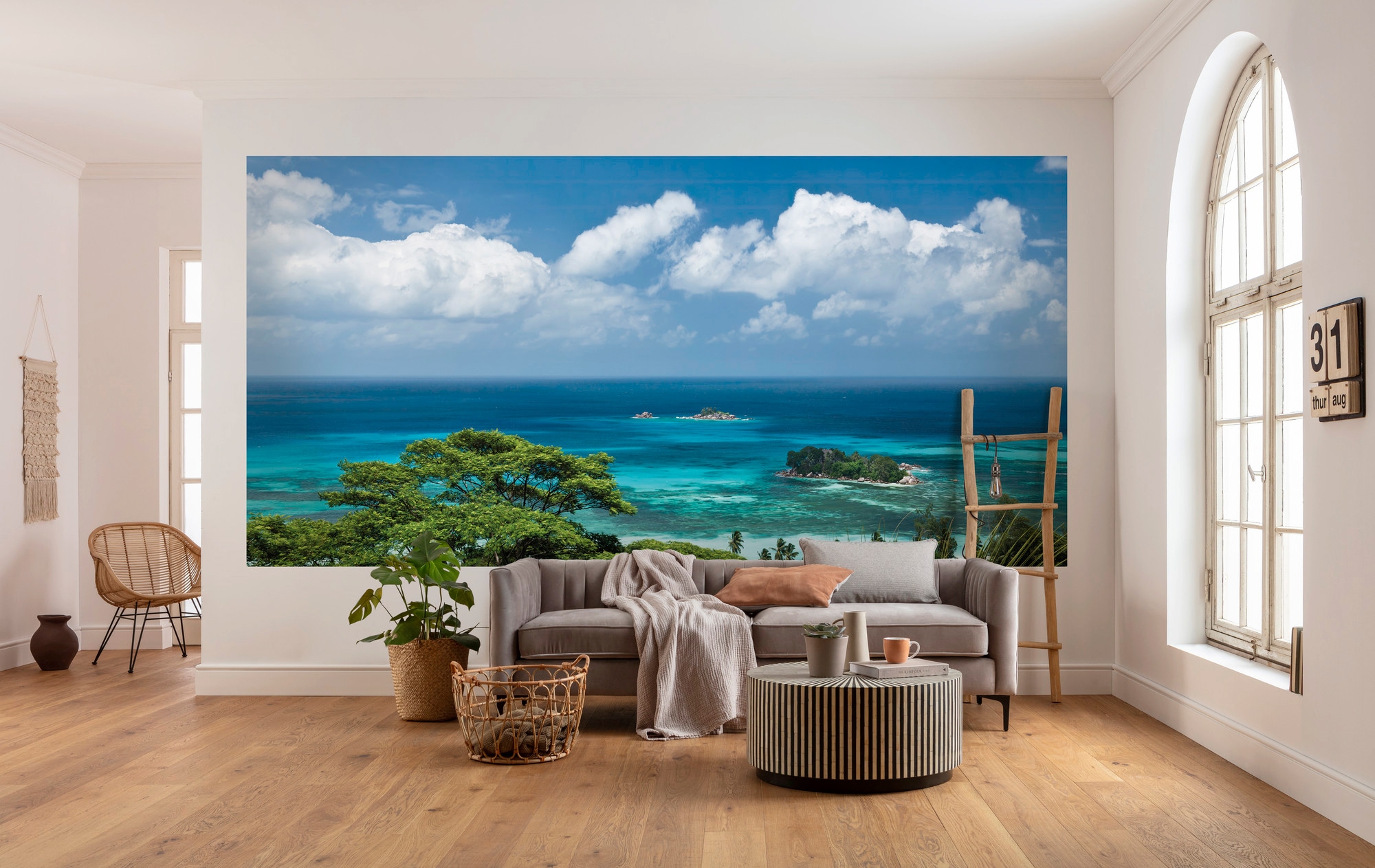Komar Vliestapete »Digitaldruck Vlies - The Sea View - Größe 400 x 200 cm«, bedruckt, Wohnzimmer, Schlafzimmer