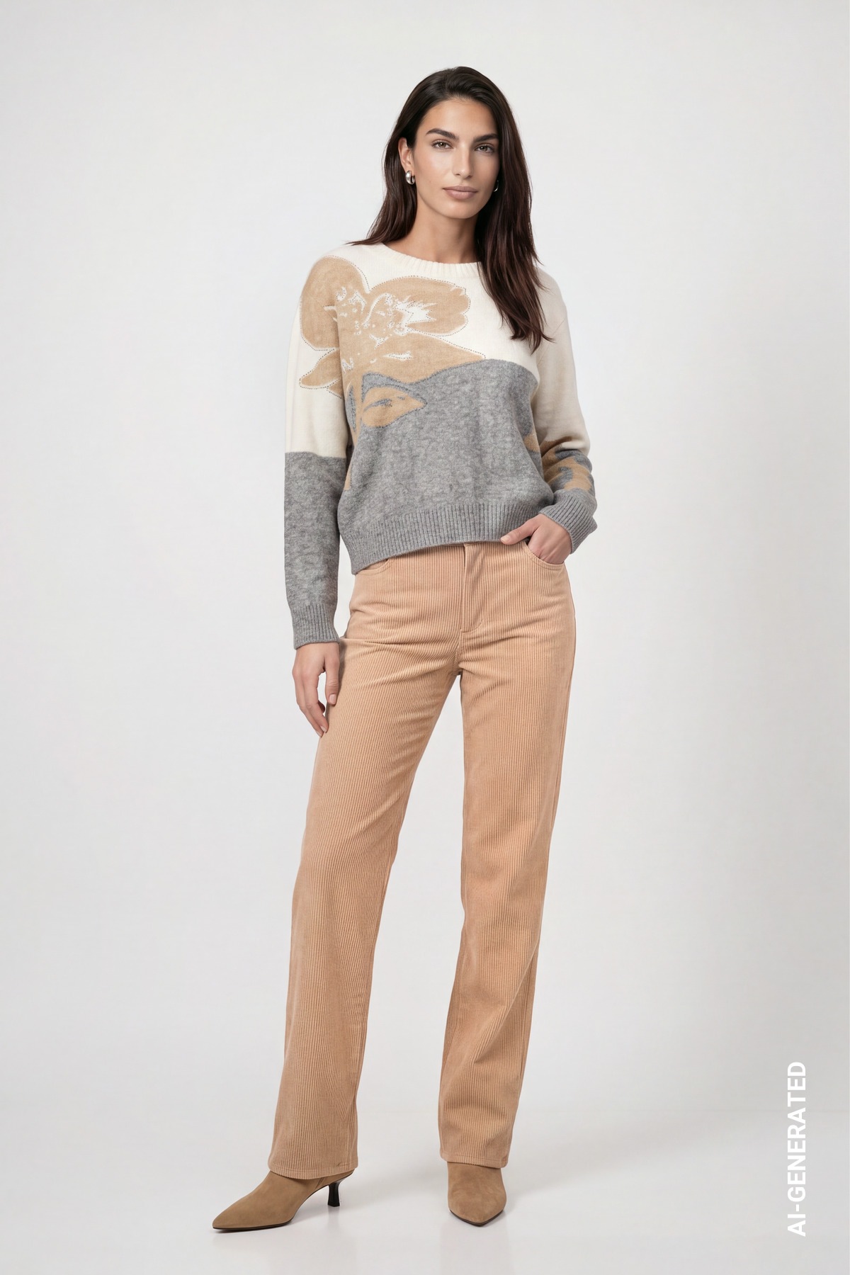 Monari Cordhose »Hose Cord 78cm«  Regular fit mit praktischen Taschen