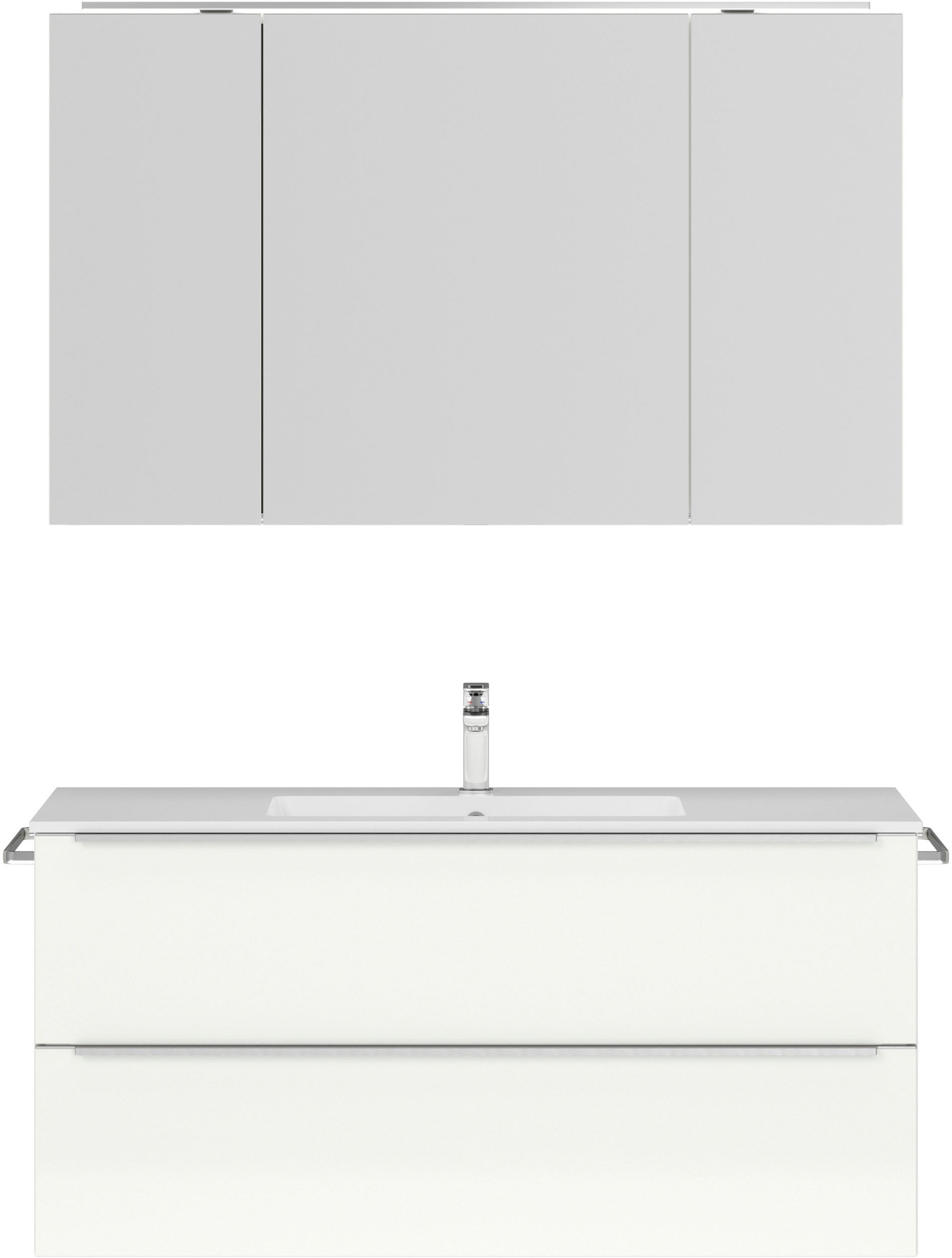 nobilia® Badmöbel-Set »Levere« vormontiert, mit Soft-Close, 2 Stk. tlg. günstig online kaufen