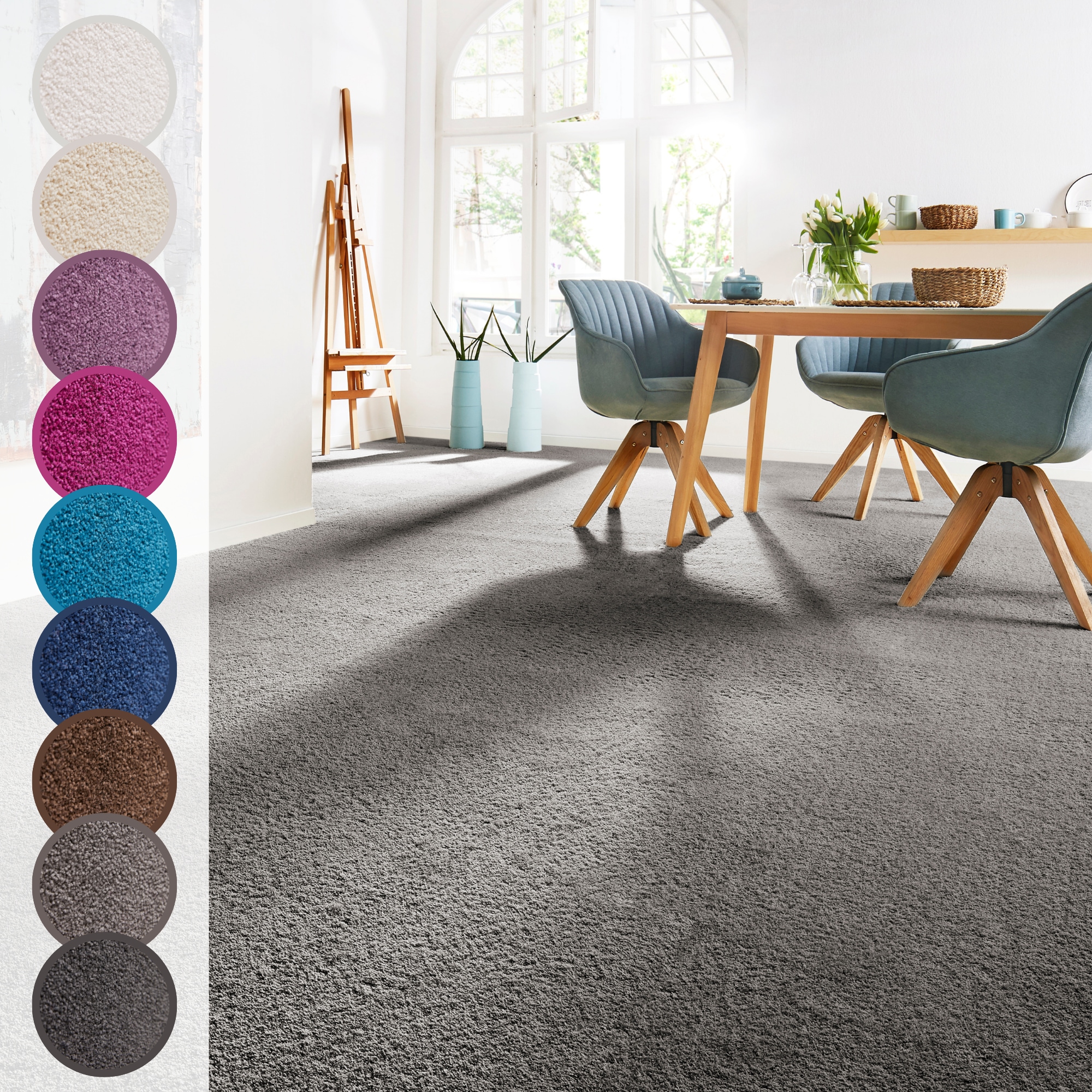 Andiamo Teppichboden »Sophie, Frisee-Velours, Made in Netherlands«, rechtec günstig online kaufen