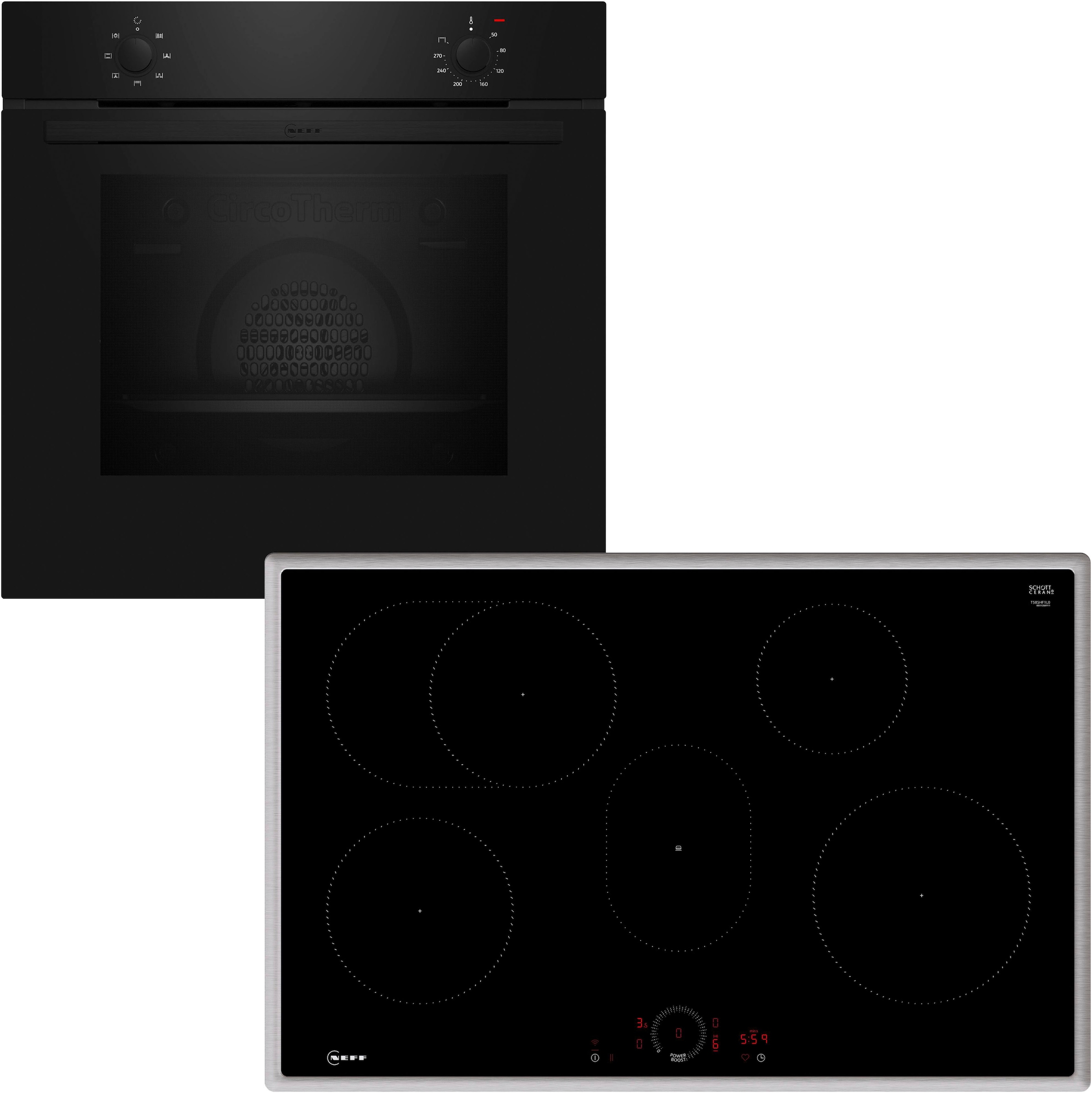 Backofen-Set N 30/N 70 »B1DCA0AK0«, mit Teleskopauszug nachrüstbar