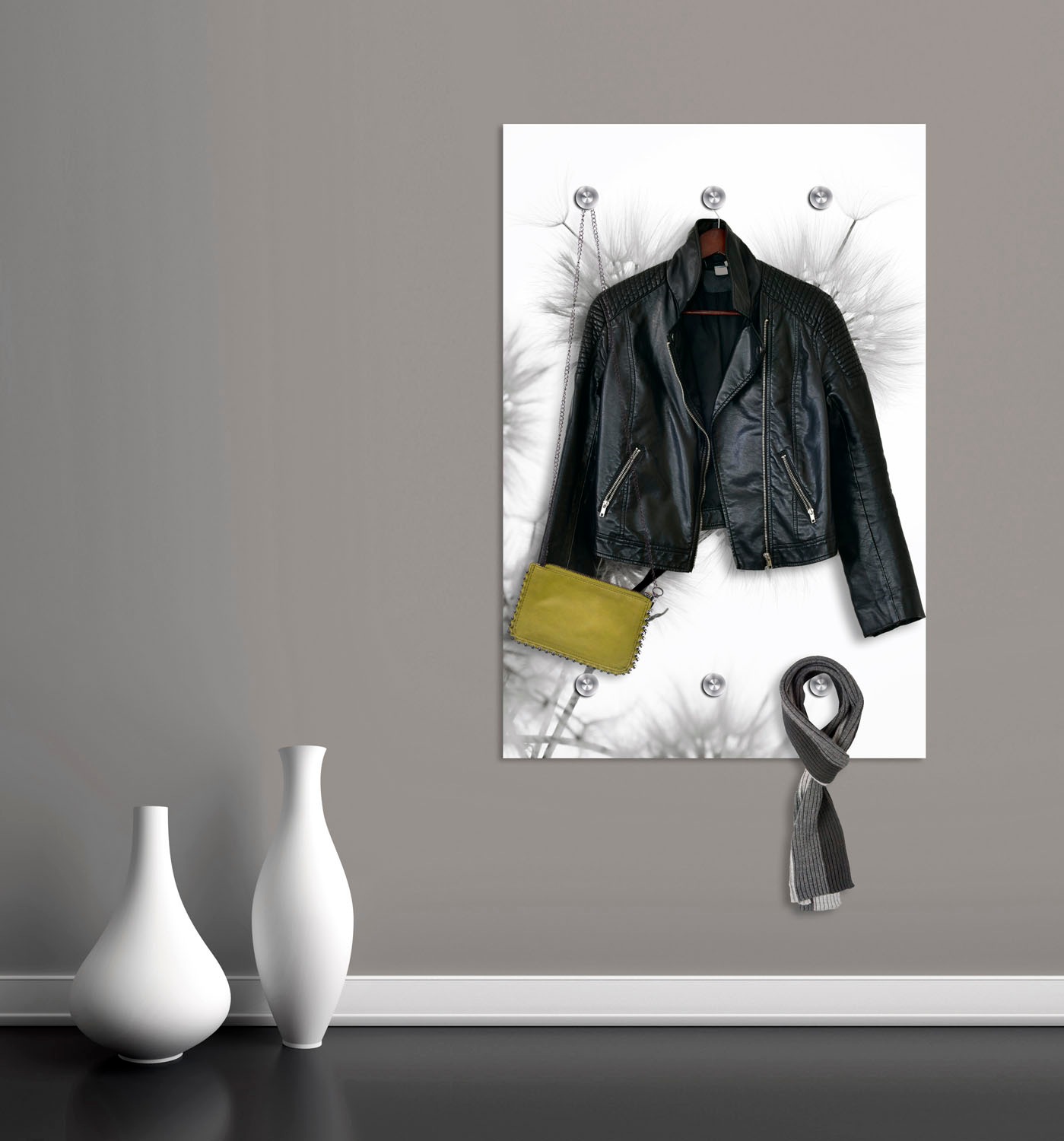 queence Garderobenleiste "Satin", mit 6 Haken, 50 x 120 cm günstig online kaufen
