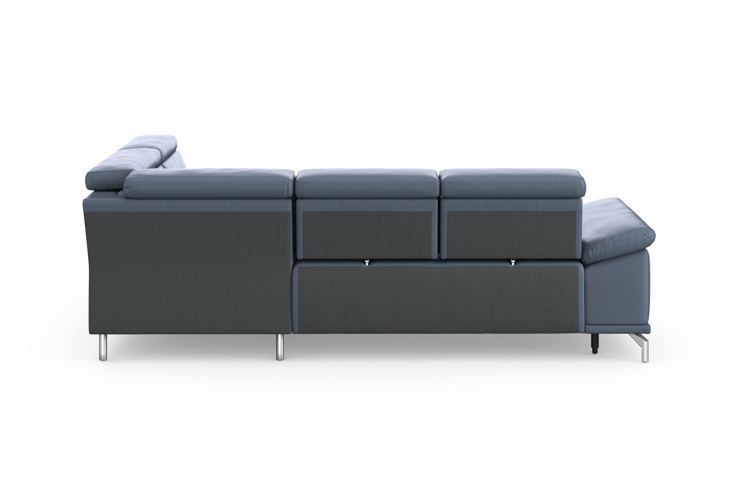 sit&more Ecksofa »Cabrio L-Form, mit Sitztiefenverstellung, Arm- und Kopfteilverstellung«, 3 Nierenkissen, Federkern, optional Bettfunktion und Stauraum