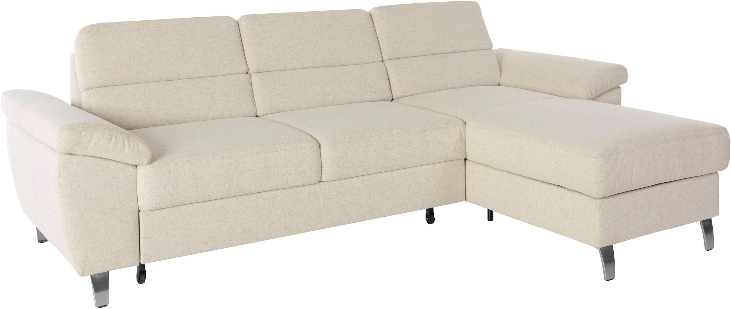sit&more Ecksofa »Sorano L-Form«, wahlweise mit Bettfunktion und Bettkasten